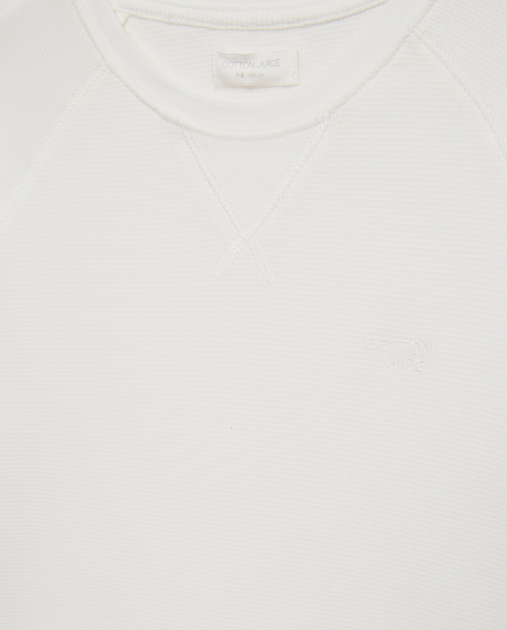Imagen 5 de Camiseta manga larga con estructura de niño - Cotton Juice - Blanco Blanco