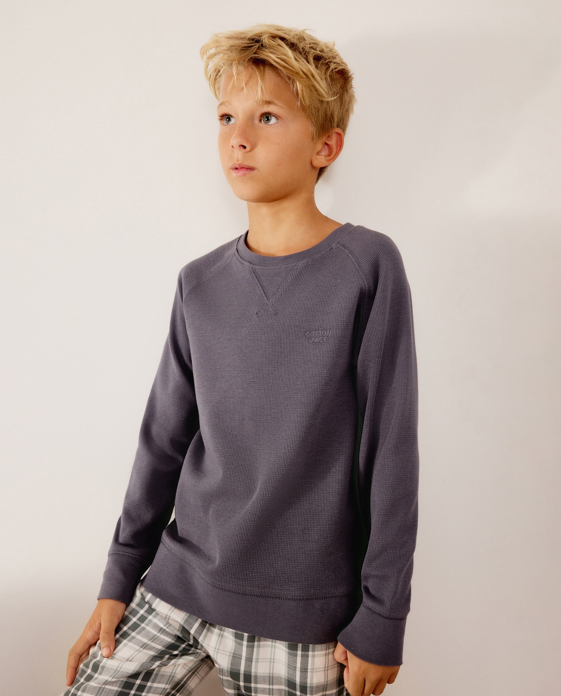 Imagen 0 de Camiseta manga larga con estructura de niño Azul marino
