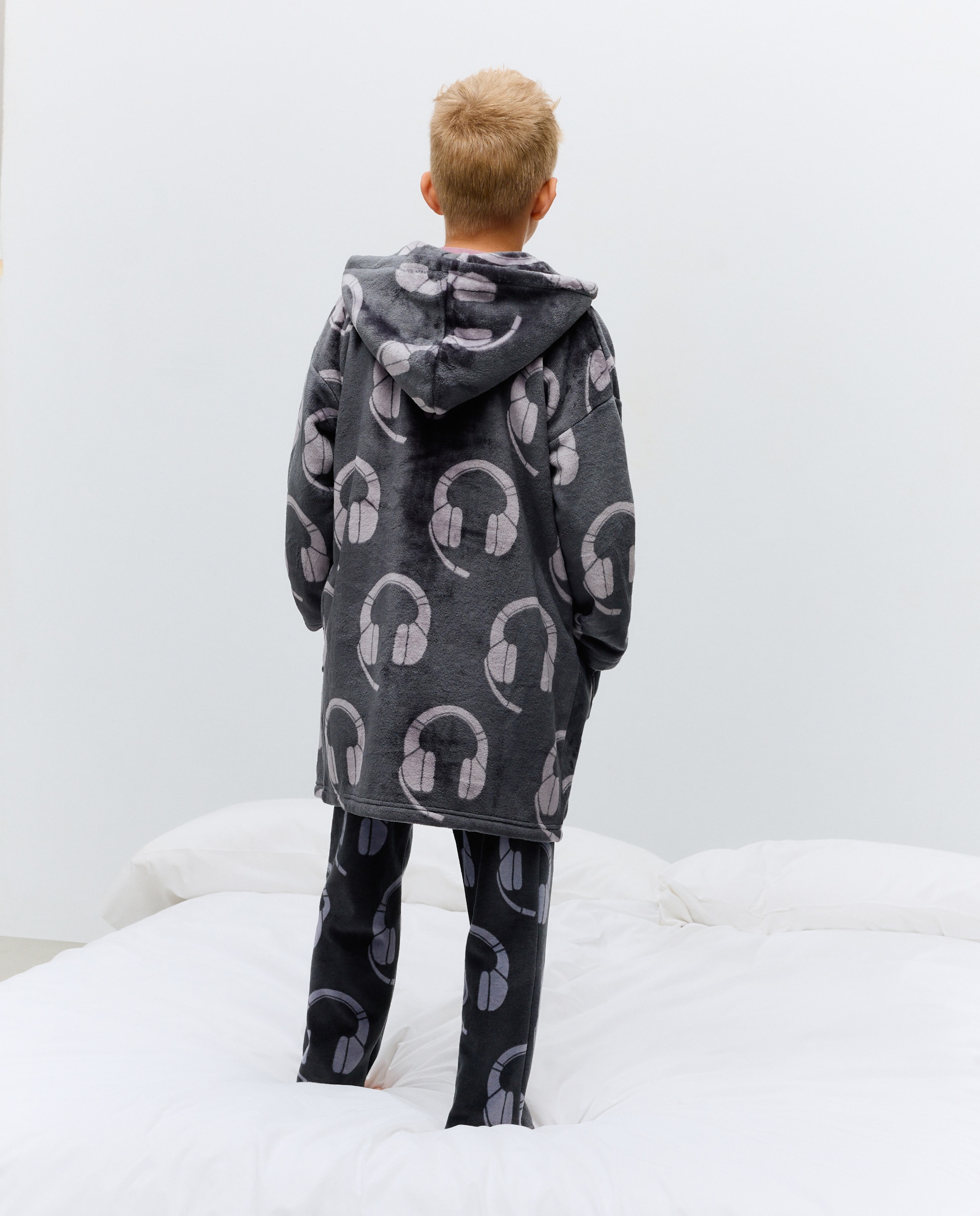 Robe Estampado com Fantasia de Capacetes Preto-3