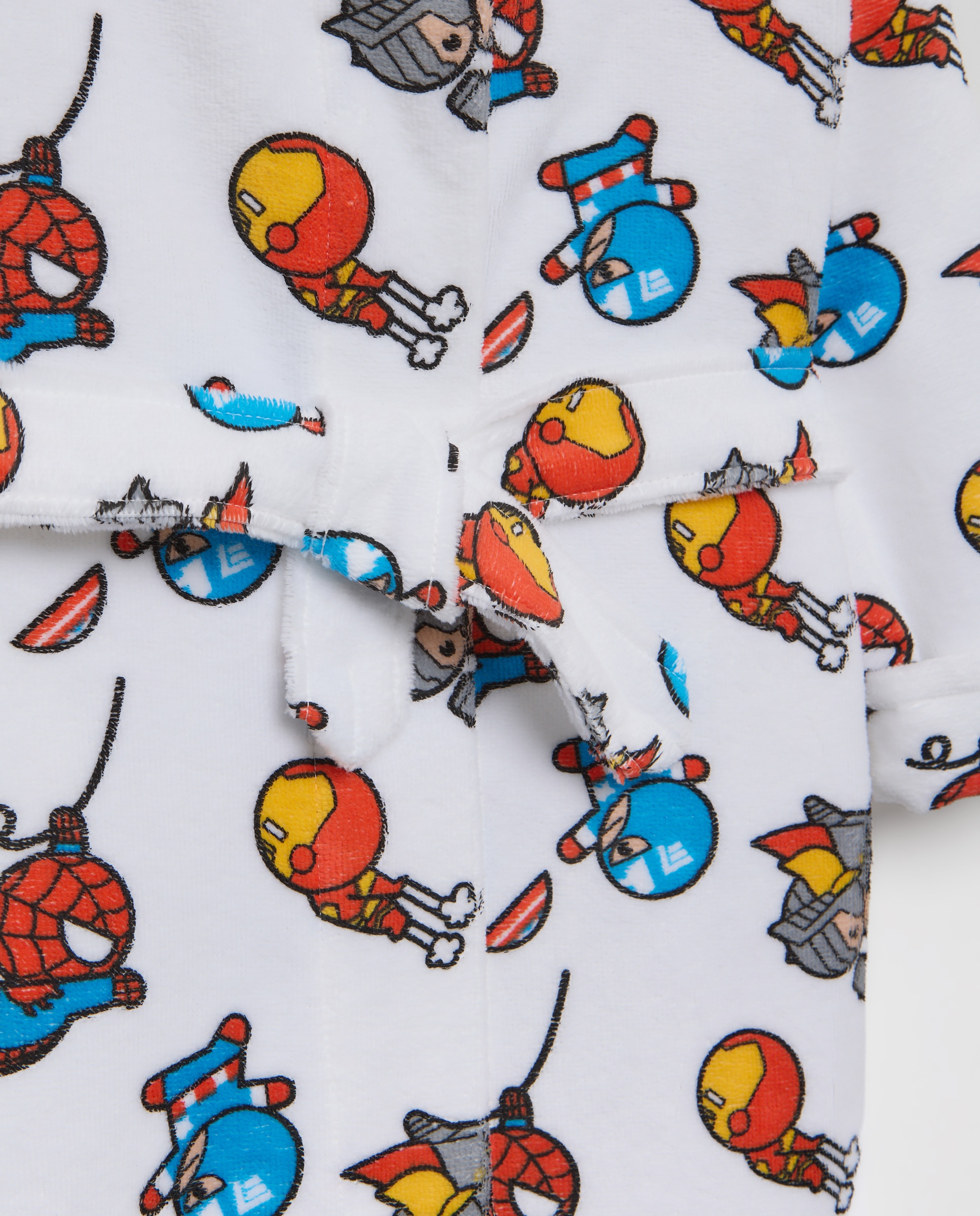Roupão de Banho com Estampado de Fantasia Homem-Aranha Cotton Juice Branco-5