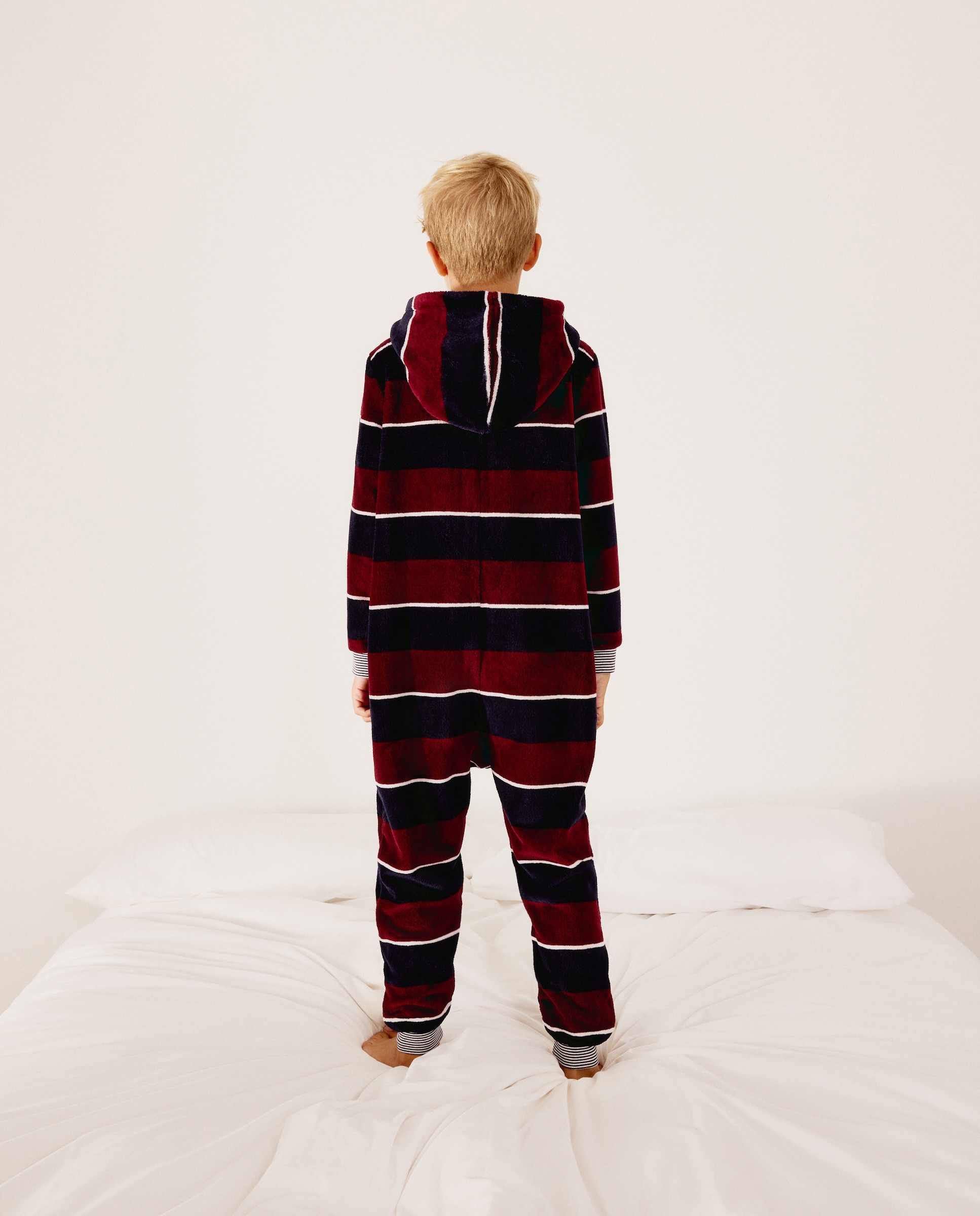 Pijama Onesie rayas de niño - Cotton Juice - Azul Azul-3
