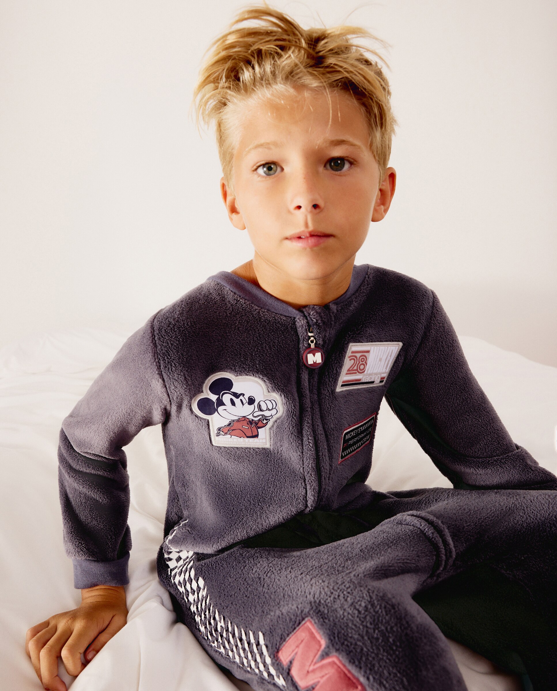 Mono manga corta estampado MICKEY de niño - Cotton Juice - Gris Gris-2