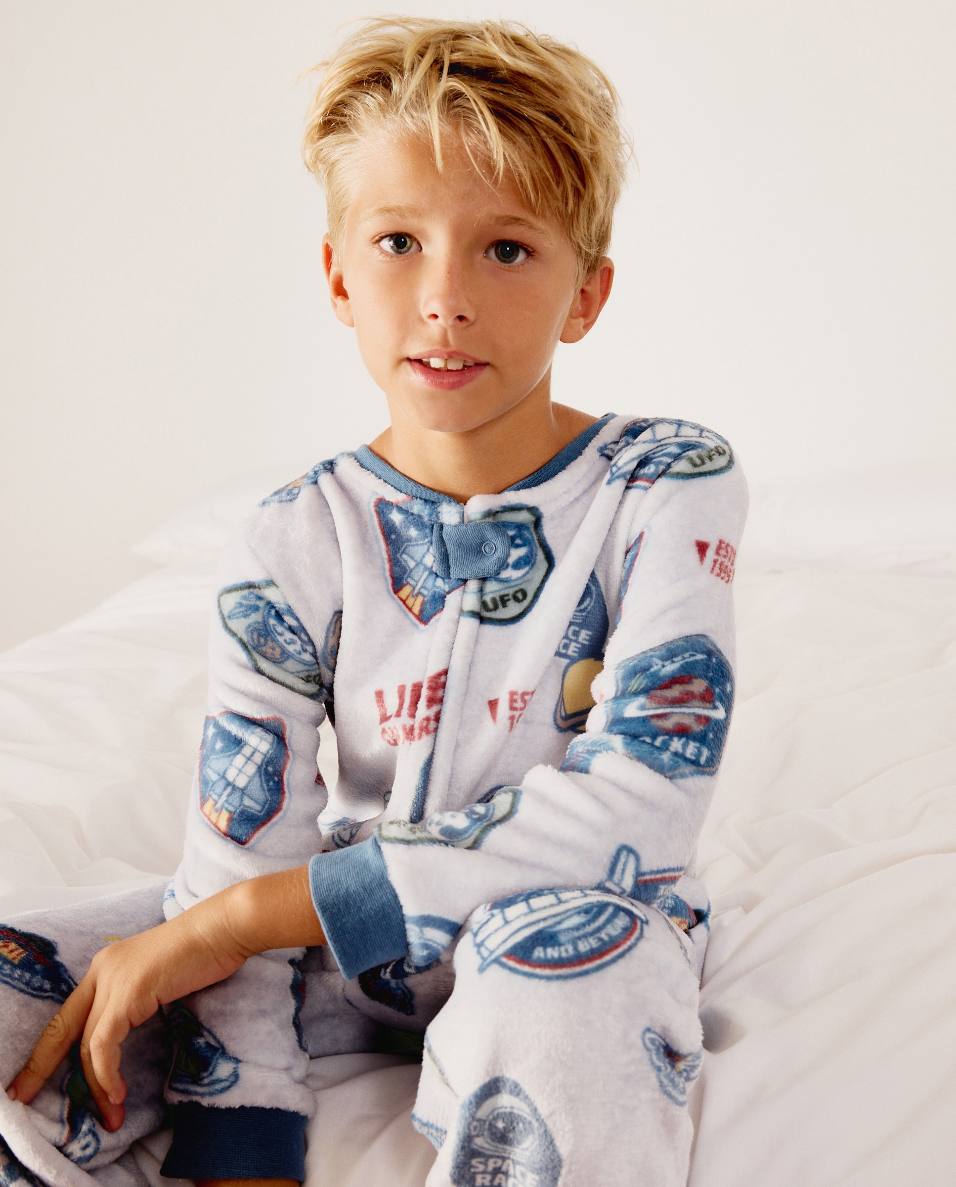 Mono estampado espacio de niño - Cotton Juice - Negro Negro-1