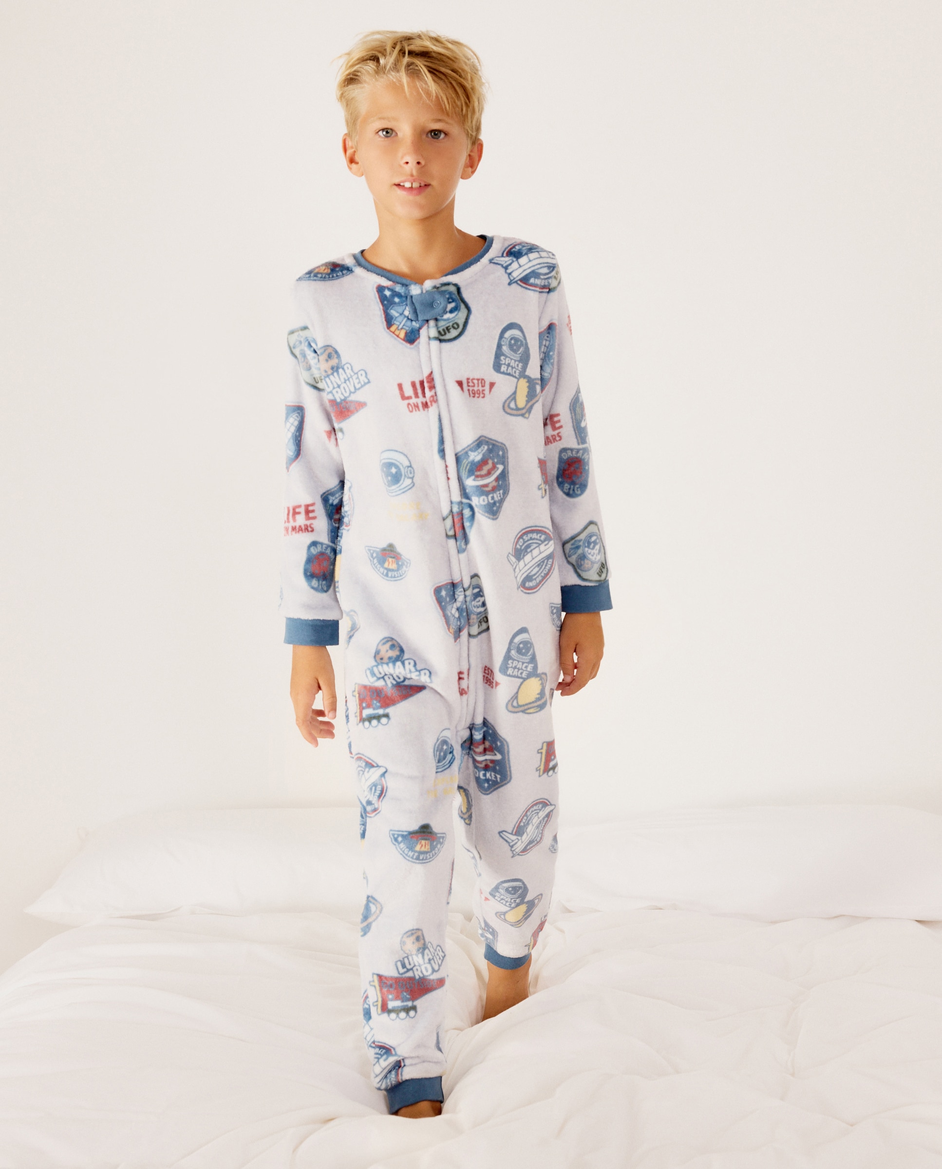 Mono estampado espacio de niño - Cotton Juice - Negro Negro-2