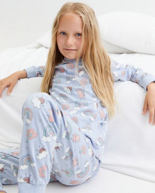Imagem 0 de Pijama Completo de Malha com Estampado Peppa Pig