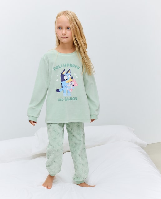 Imagem 0 de Pijama Completo de Velour Bluey