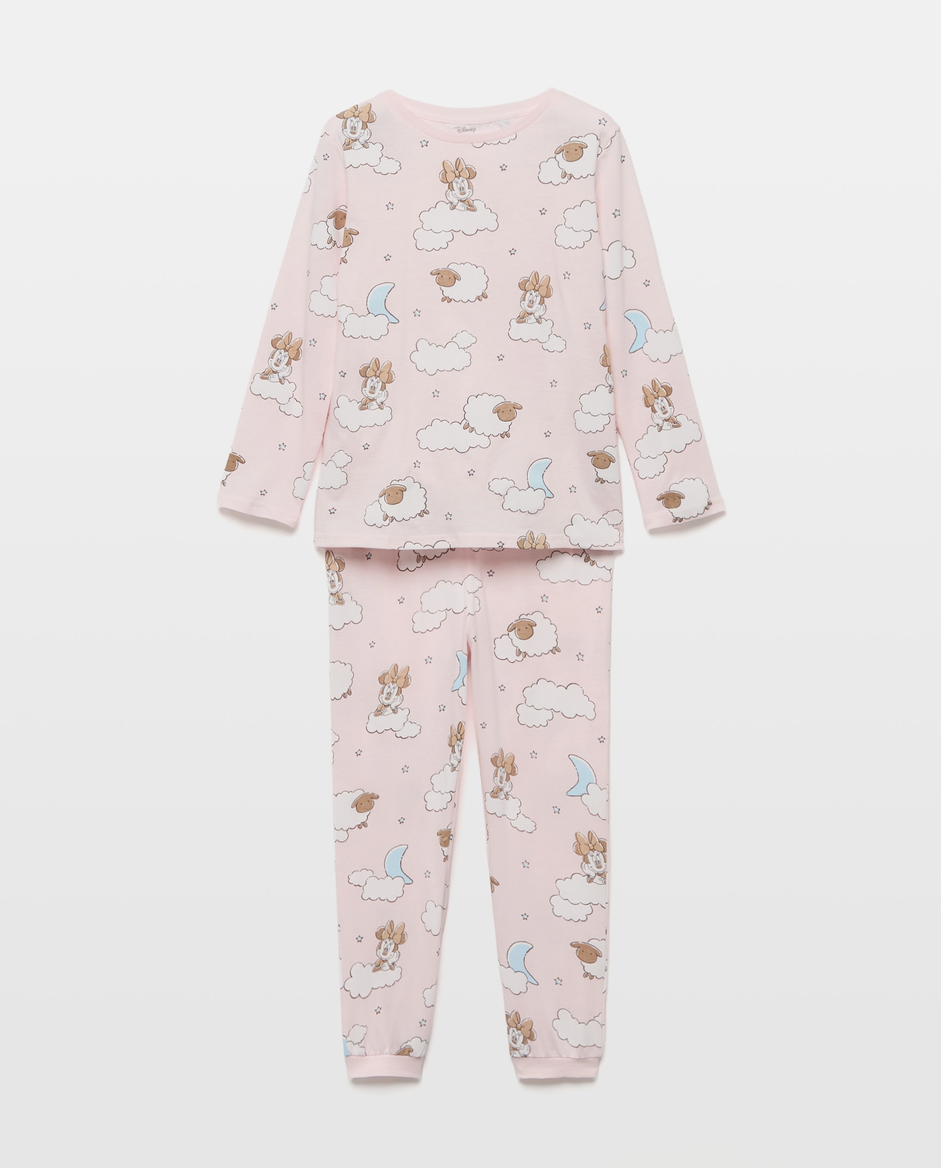 Pijama largo Minnie de niña - Cotton Juice - Rosa Rosa-5