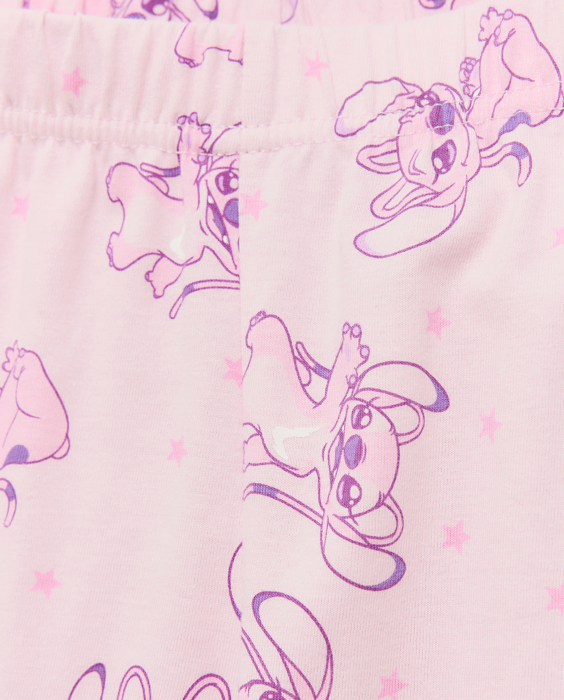 Pijama de Malha Lilo e Angel Cotton Juice Rosa-5