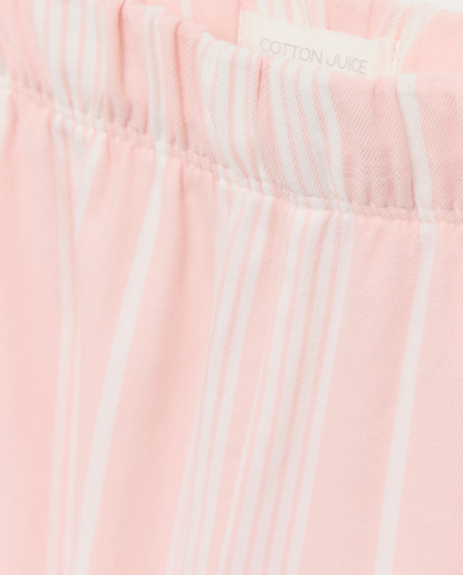 Pijama de Tecido às Riscas Rosa-5