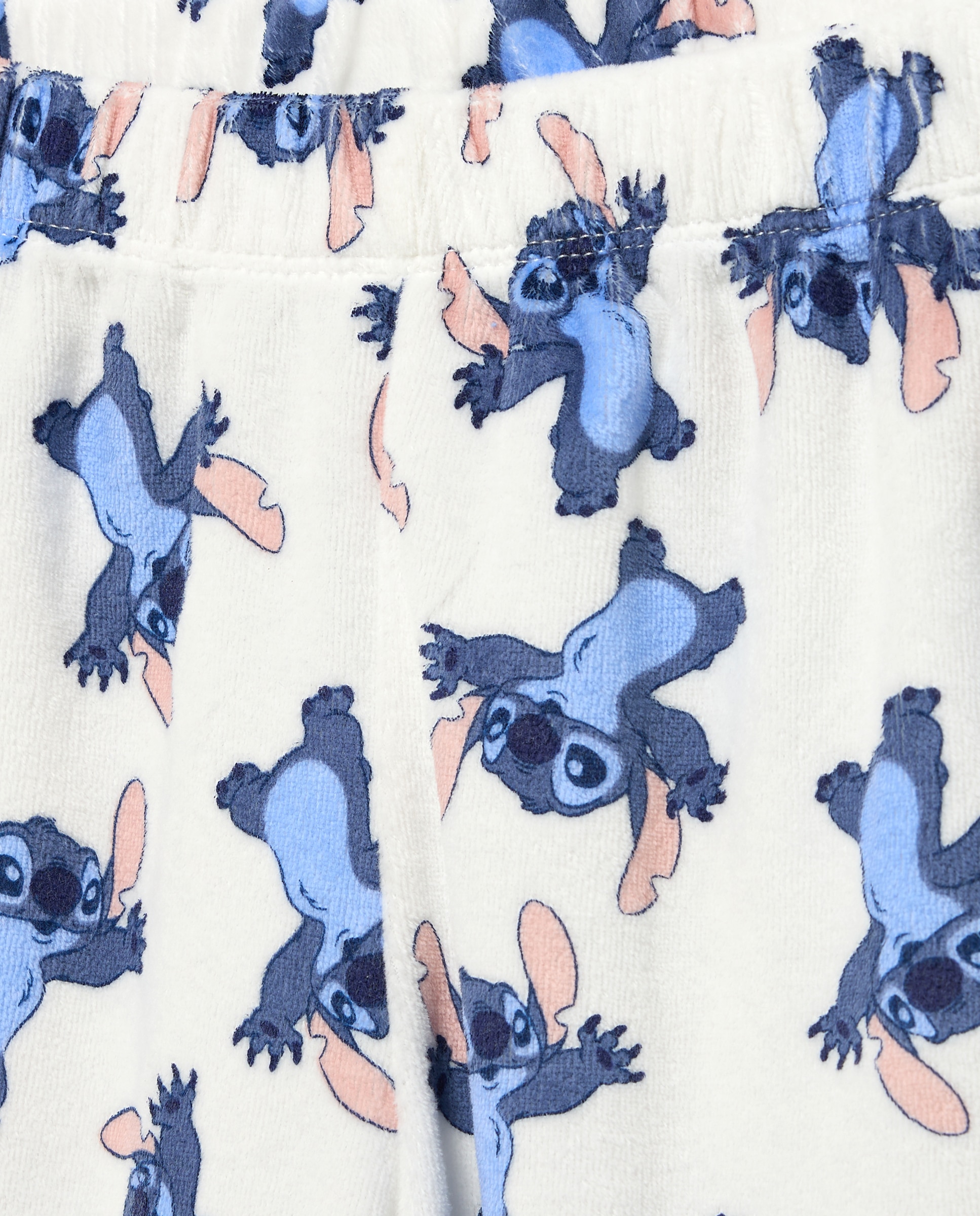 Pijama de Velour com Fantasia Stitch Branco-5