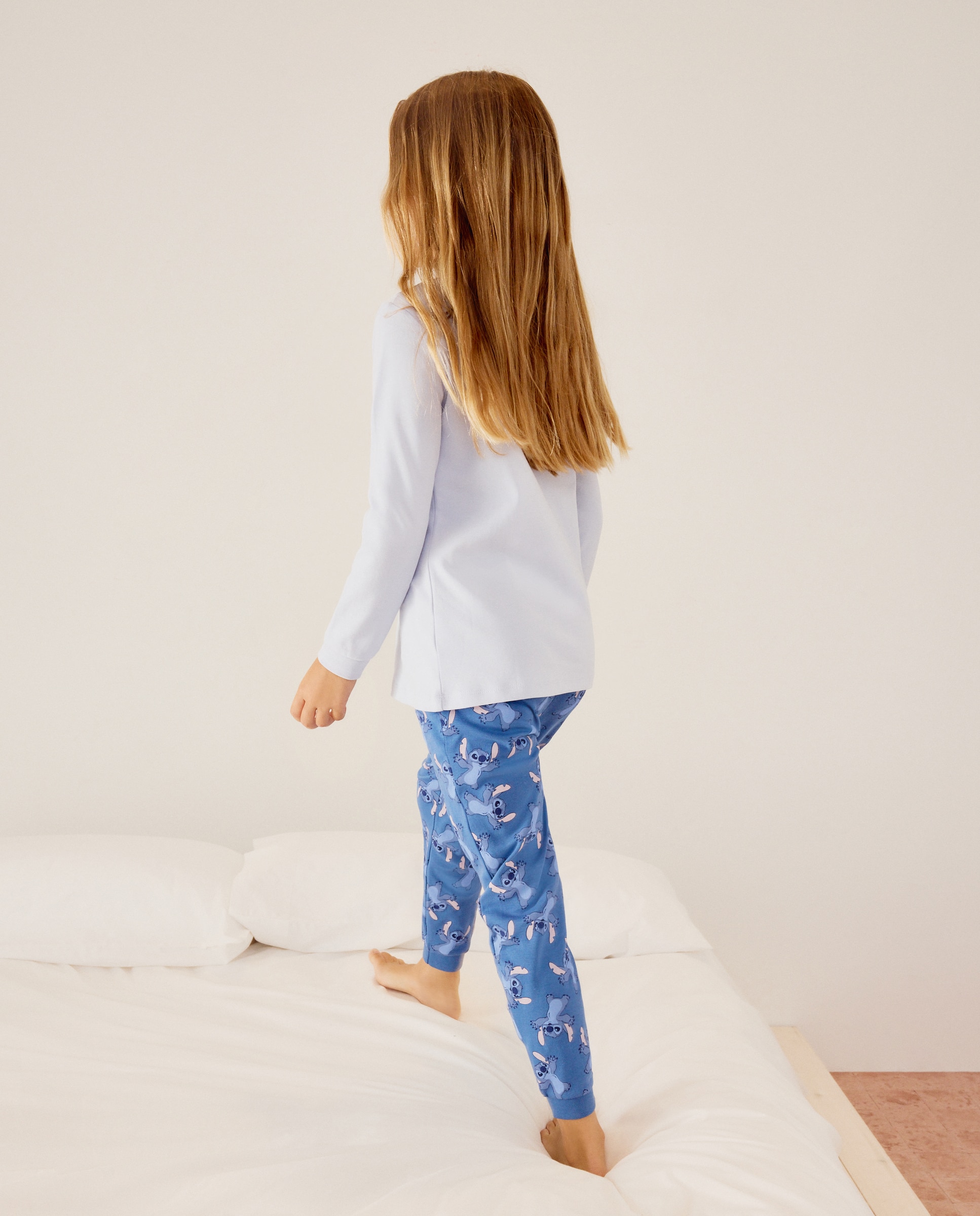 Pijama de Malha com Fantasia Stitch Cotton Juice Azul-marinho-3