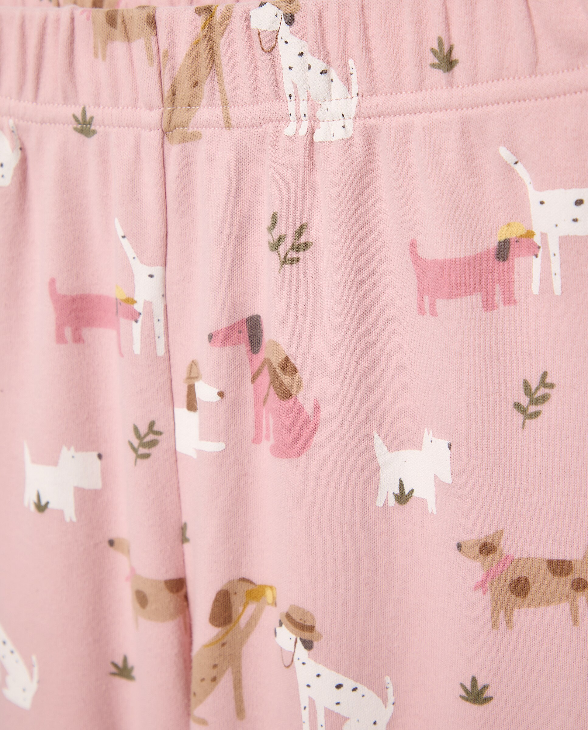 Imagen 5 de Pijama de niña largo de punto fantasía perros - Cotton Juice - Rosa Rosa