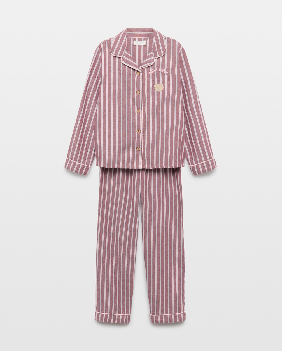 Imagem 0 de Pijama Completo de Manga Comprida com Calças e Estampado de Fantasia