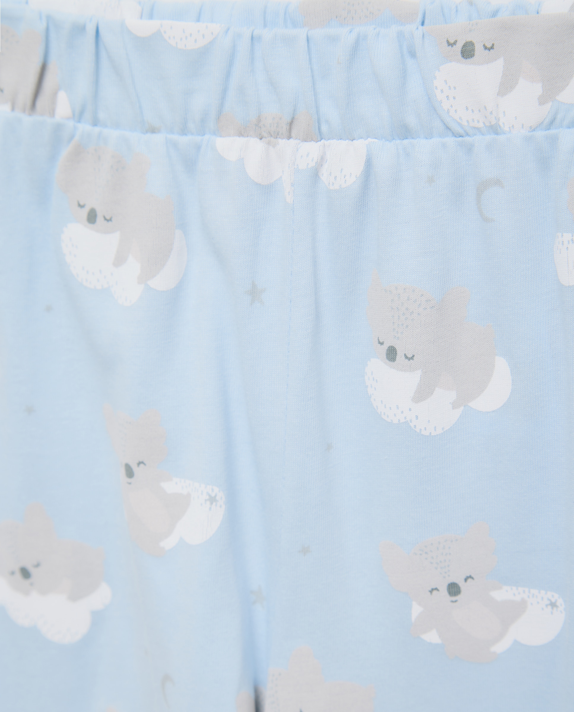 Pijama de Malha com Manga Comprida e Calças com Estampado de Fantasia Cotton Juice Azul-4