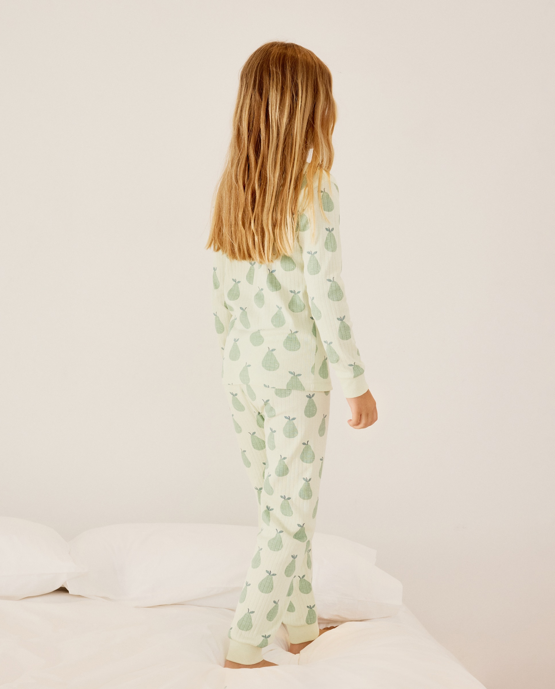 Pijama de Malha com Manga Comprida e Calças com Estampado de Fantasia Cotton Juice Verde-3