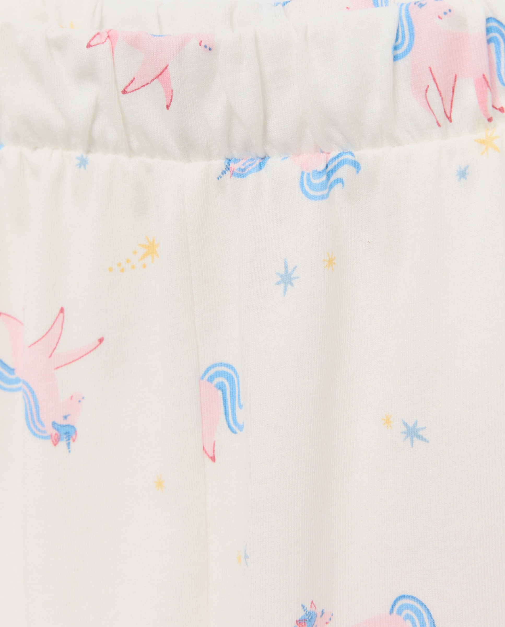 Pijama de Malha com Manga Comprida e Calças com Estampado de Fantasia Cotton Juice Branco-5