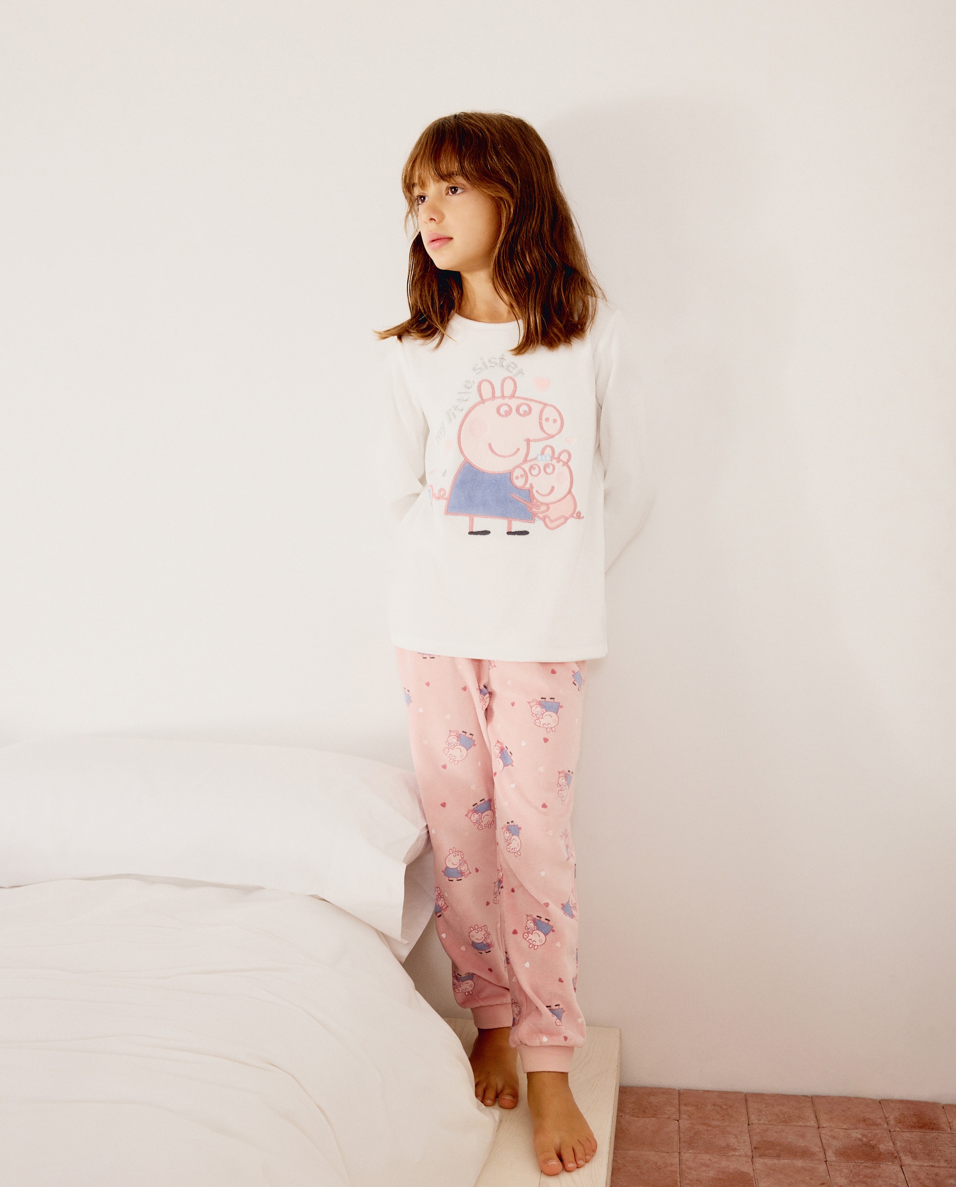 Pijama Peppa Pig de niña - Cotton Juice - Rosa Rosa-1