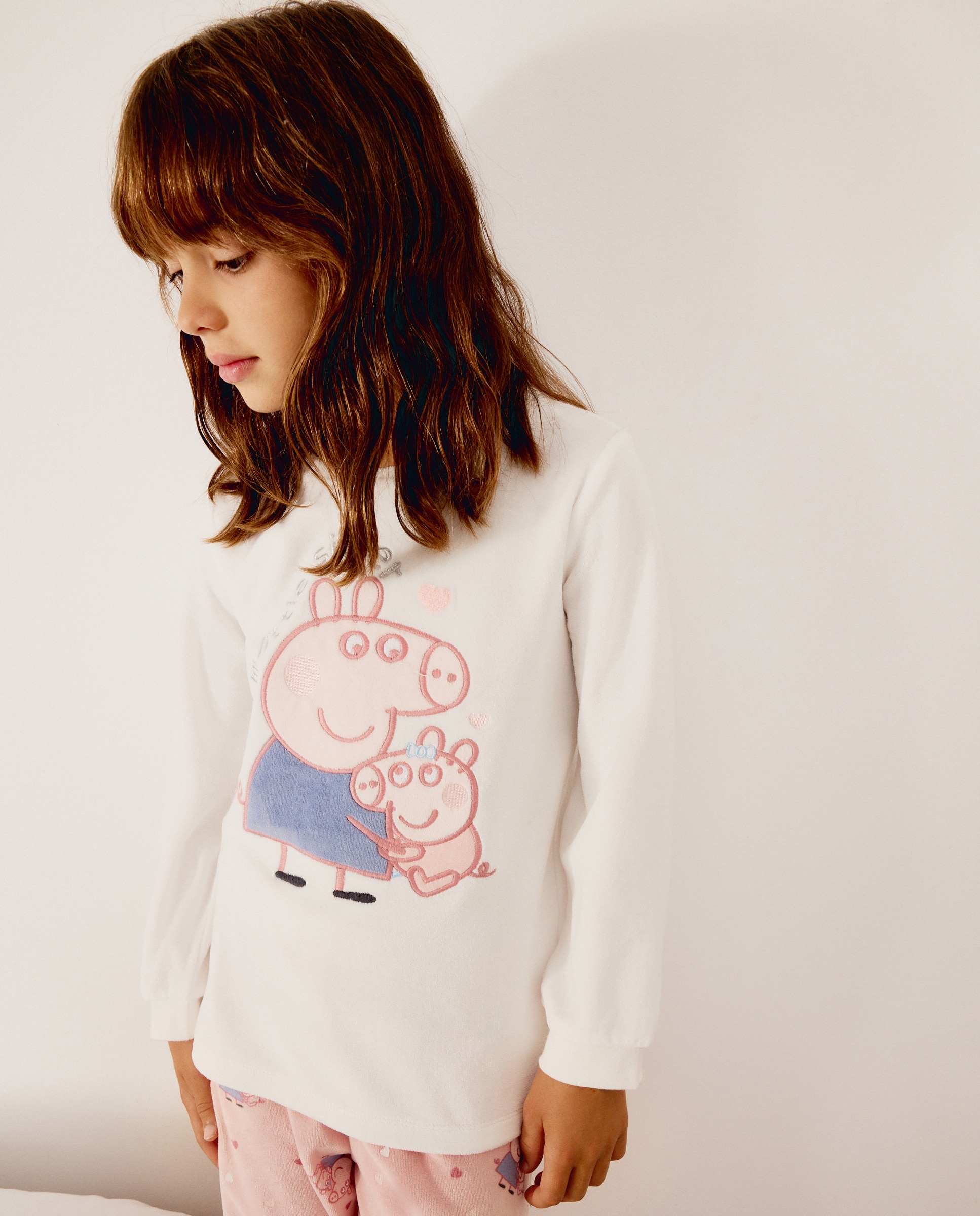 Pijama Peppa Pig de niña - Cotton Juice - Rosa Rosa-2