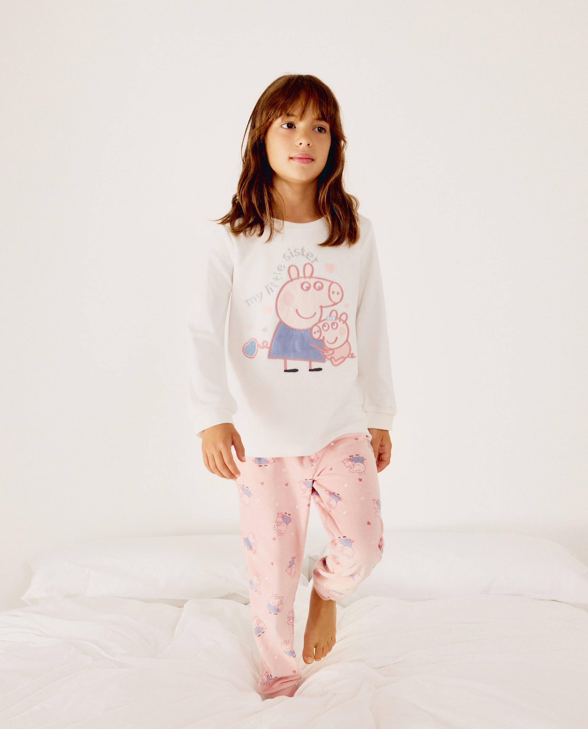 Pijama Peppa Pig de niña - Cotton Juice - Rosa Rosa-3