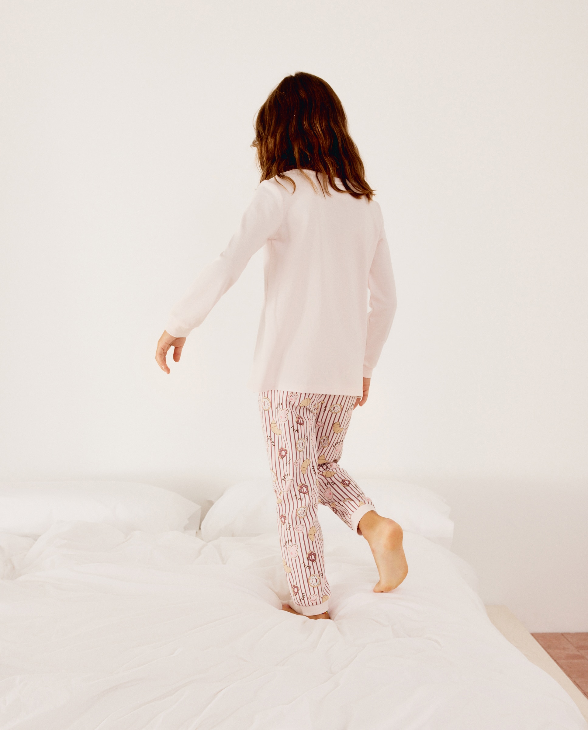 Pijama Peppa Pig de niña - Cotton Juice - Blanco Blanco-3