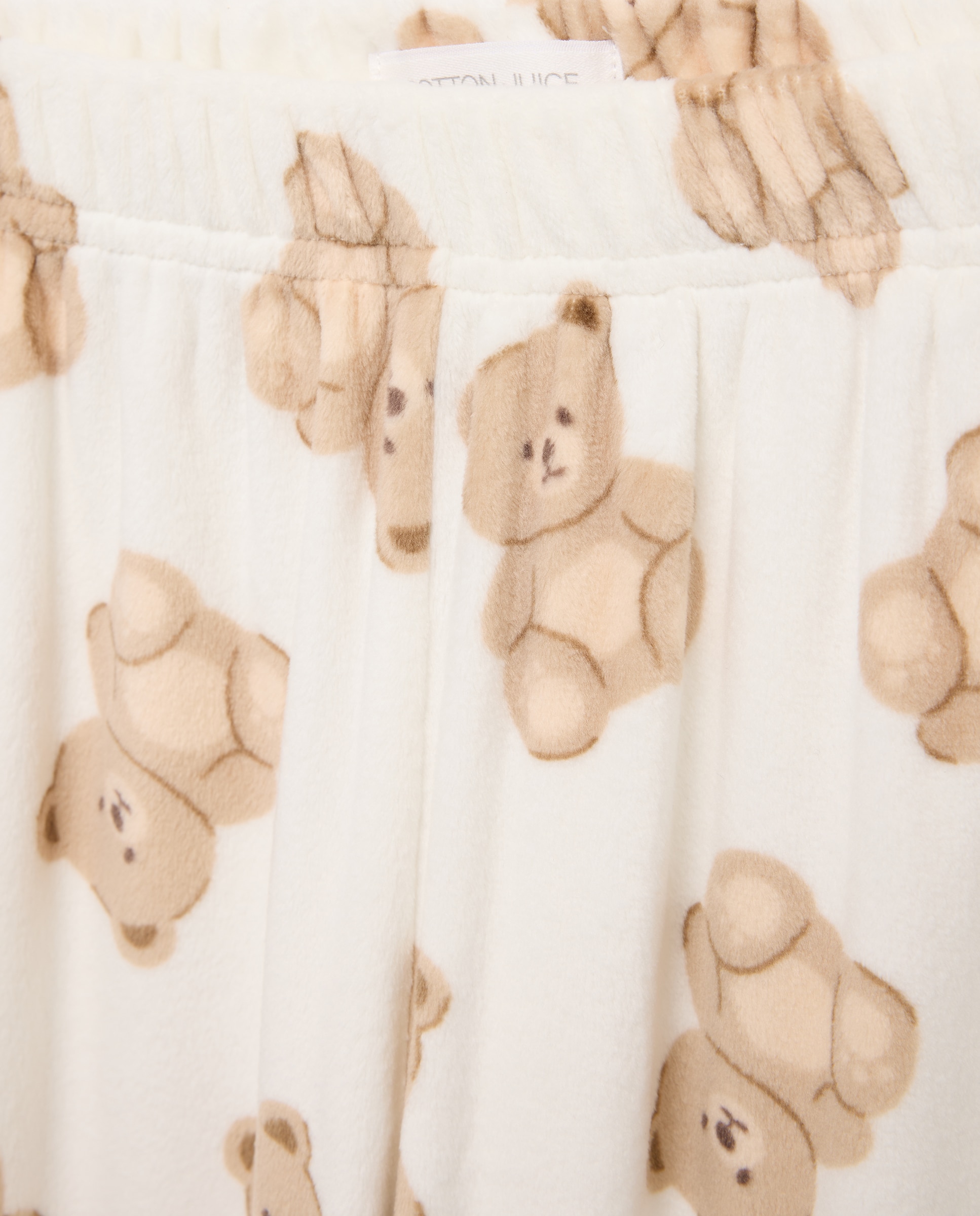 Pijama Sherpa com Estampados de Fantasia Castanho-5
