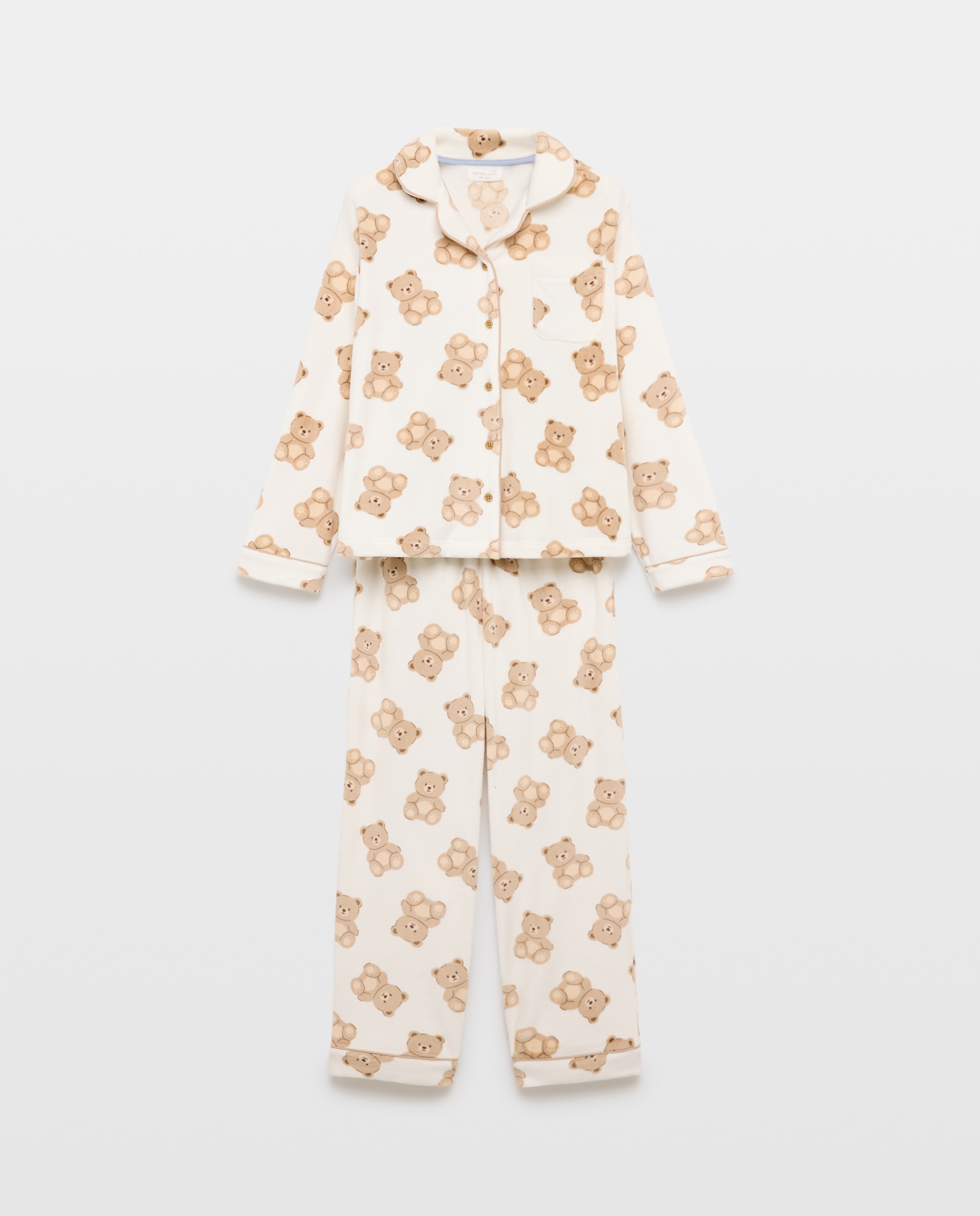Pijama com Estampados de Fantasia Cotton Juice Branco-5
