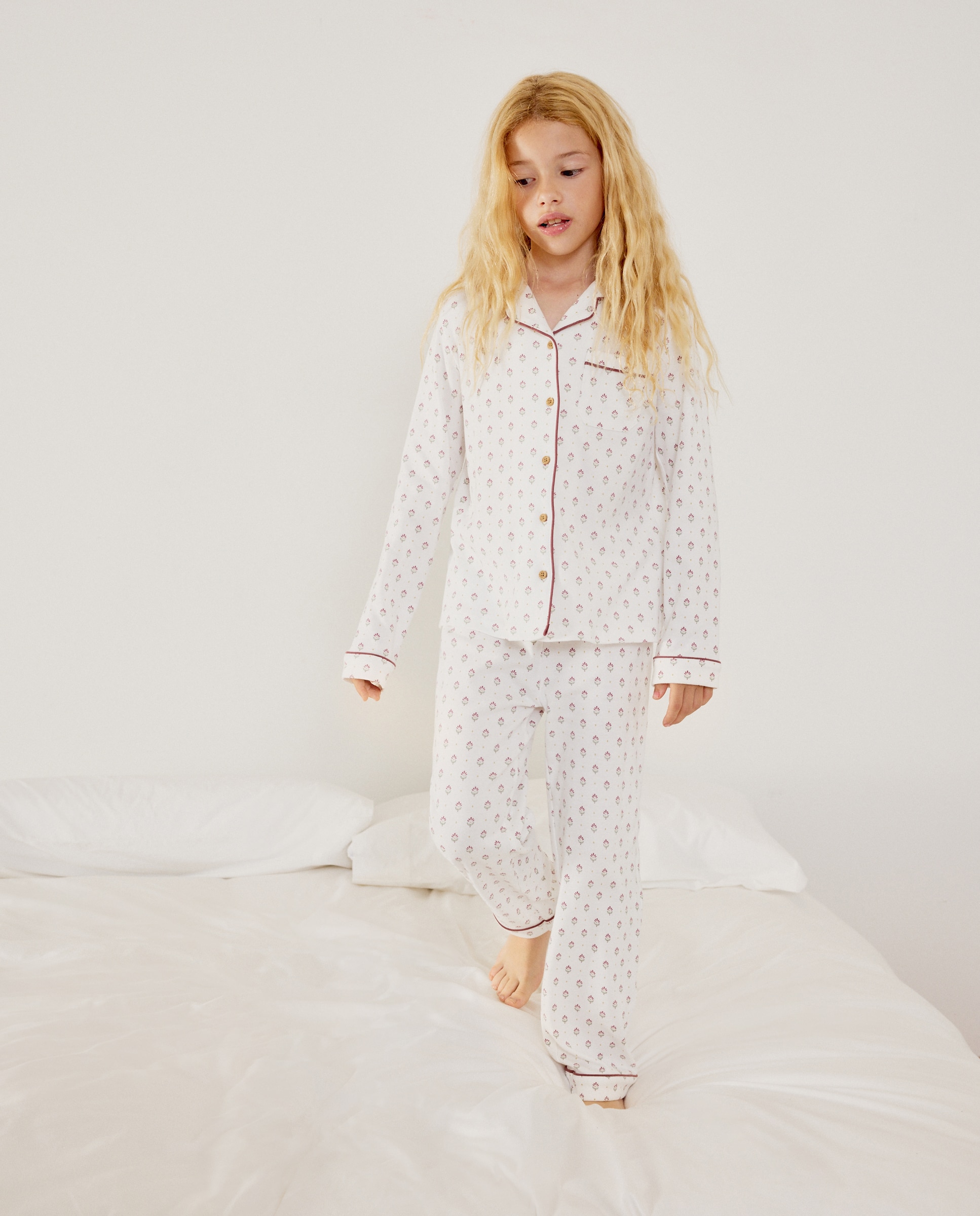 Pijama com Estampados de Fantasia Cotton Juice Branco-2
