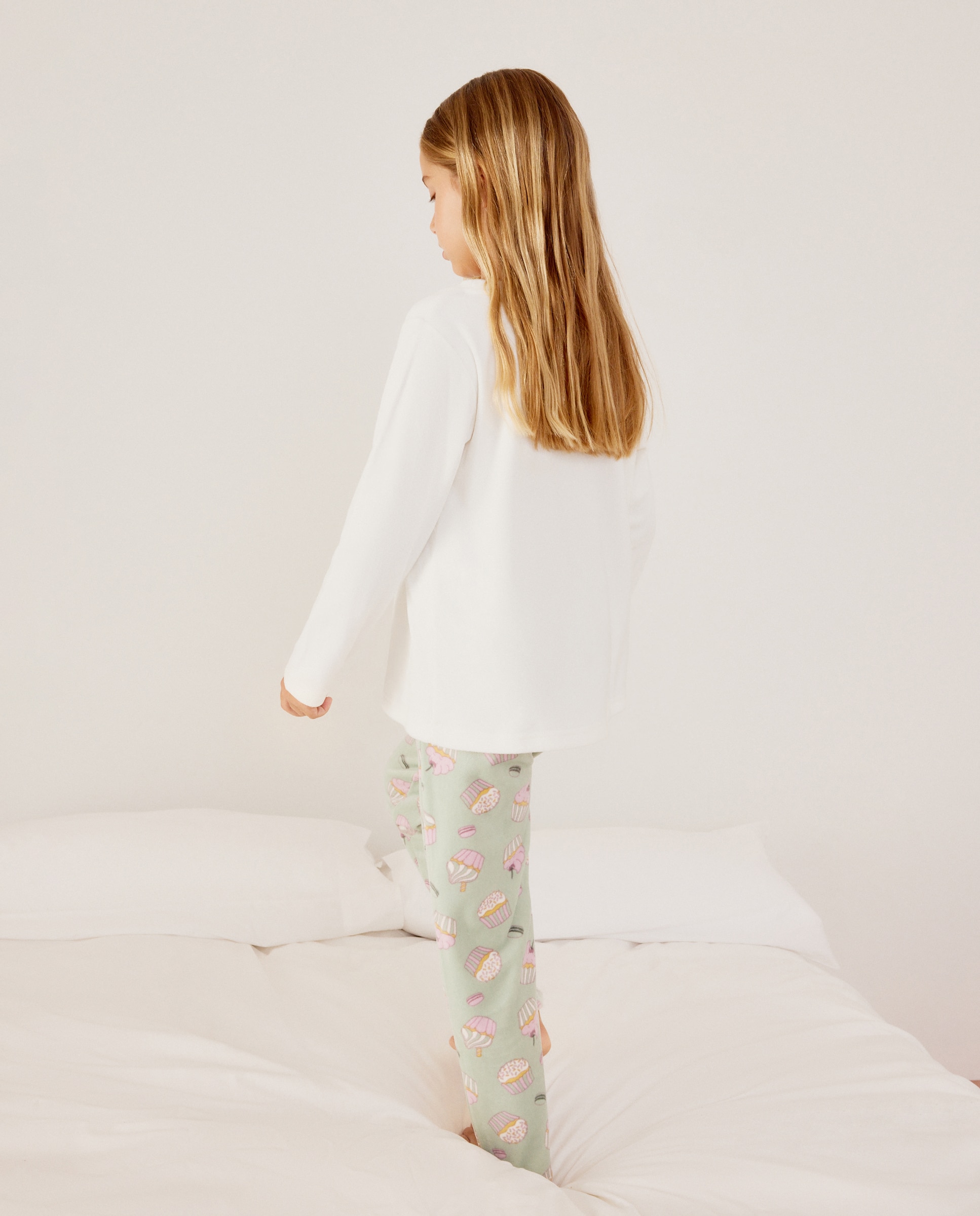 Pijama com Calças e Estampado de Fantasia Verde-3