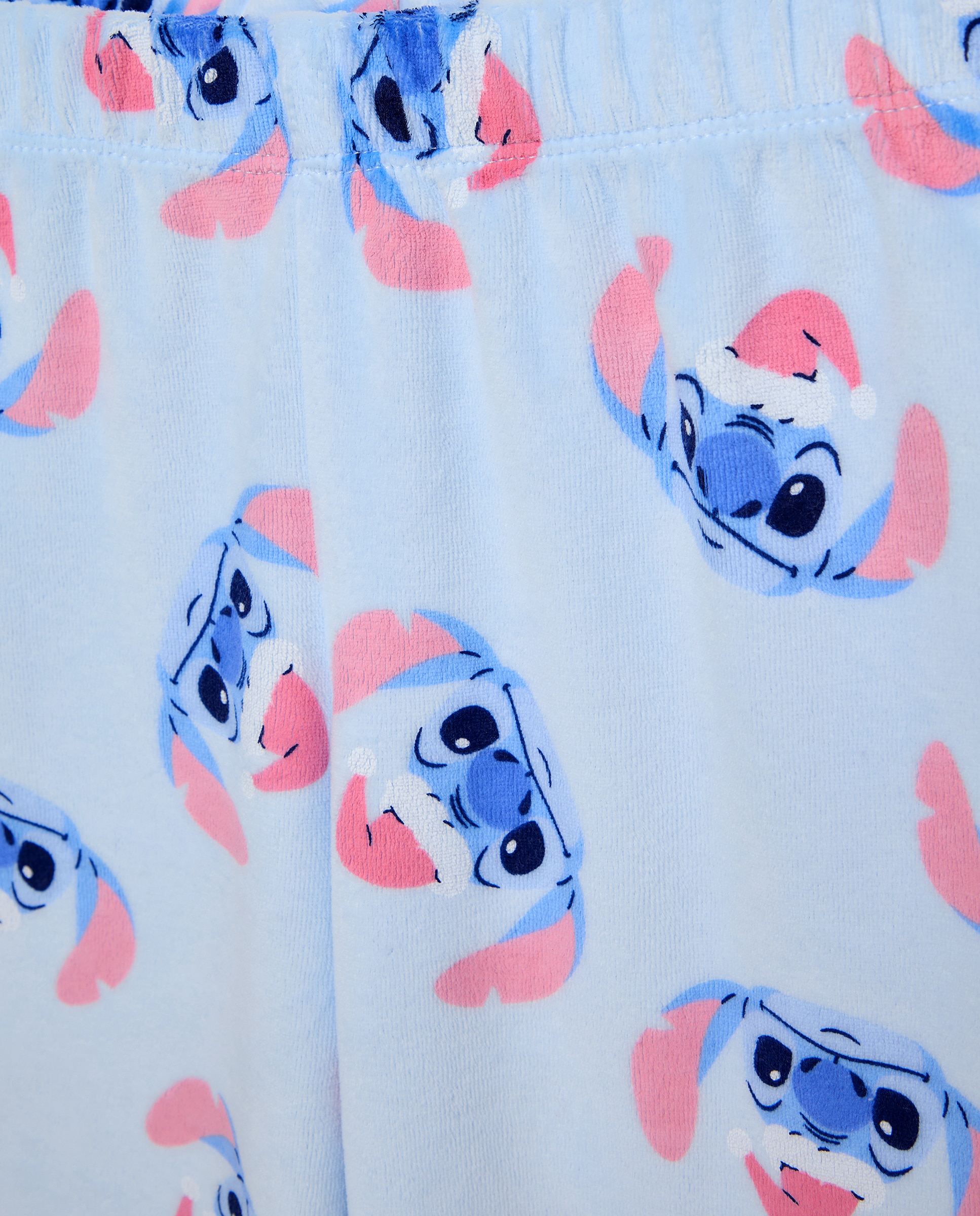 Imagen 5 de Pijama completo velour camiseta manga larga y pantalón largo fantasía HELLO KITTY de niña - Cotton Juice - Azul marino Azul marino
