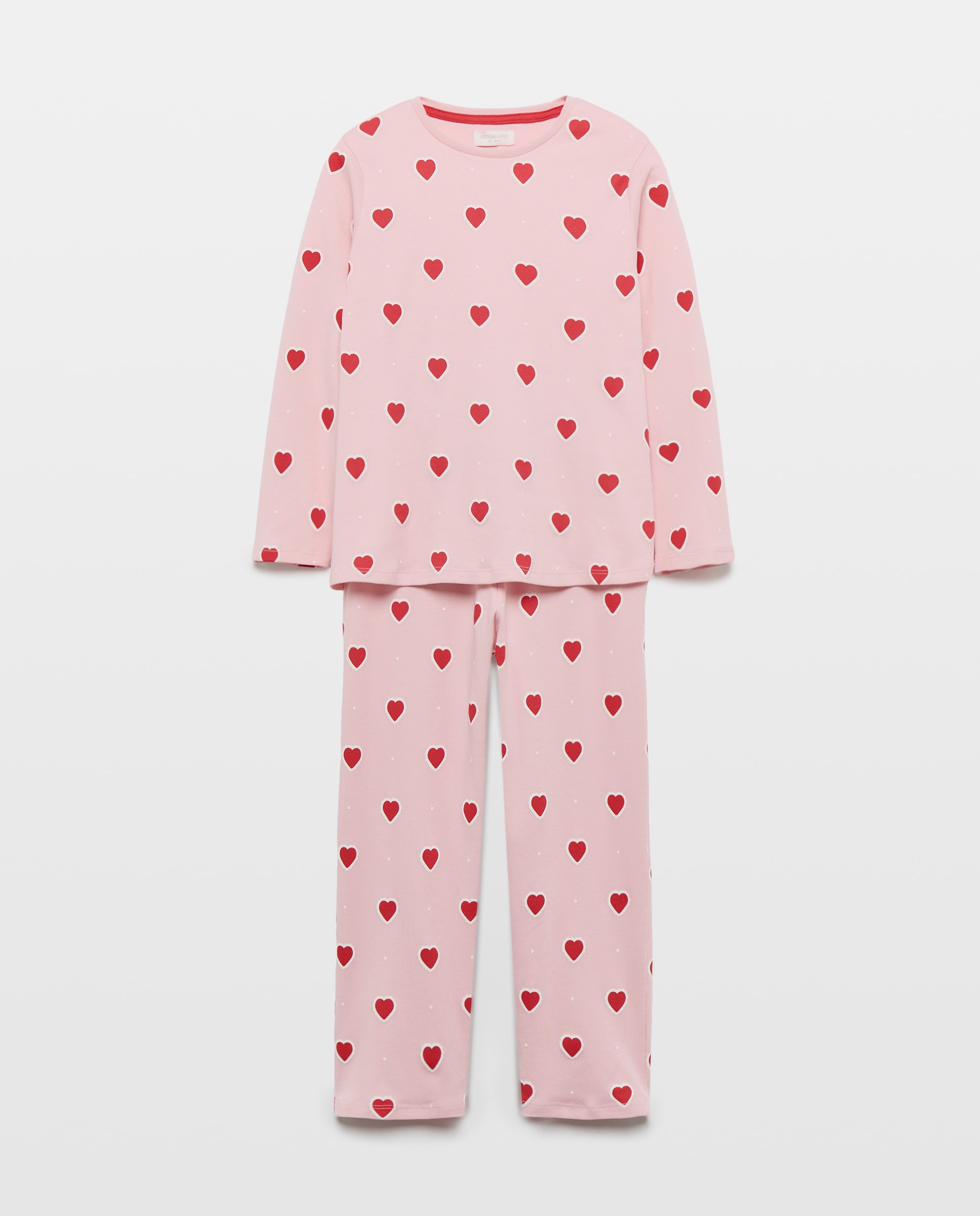 Pijama Completo de Malha e Forro Polar com Fantasia Vermelho-6