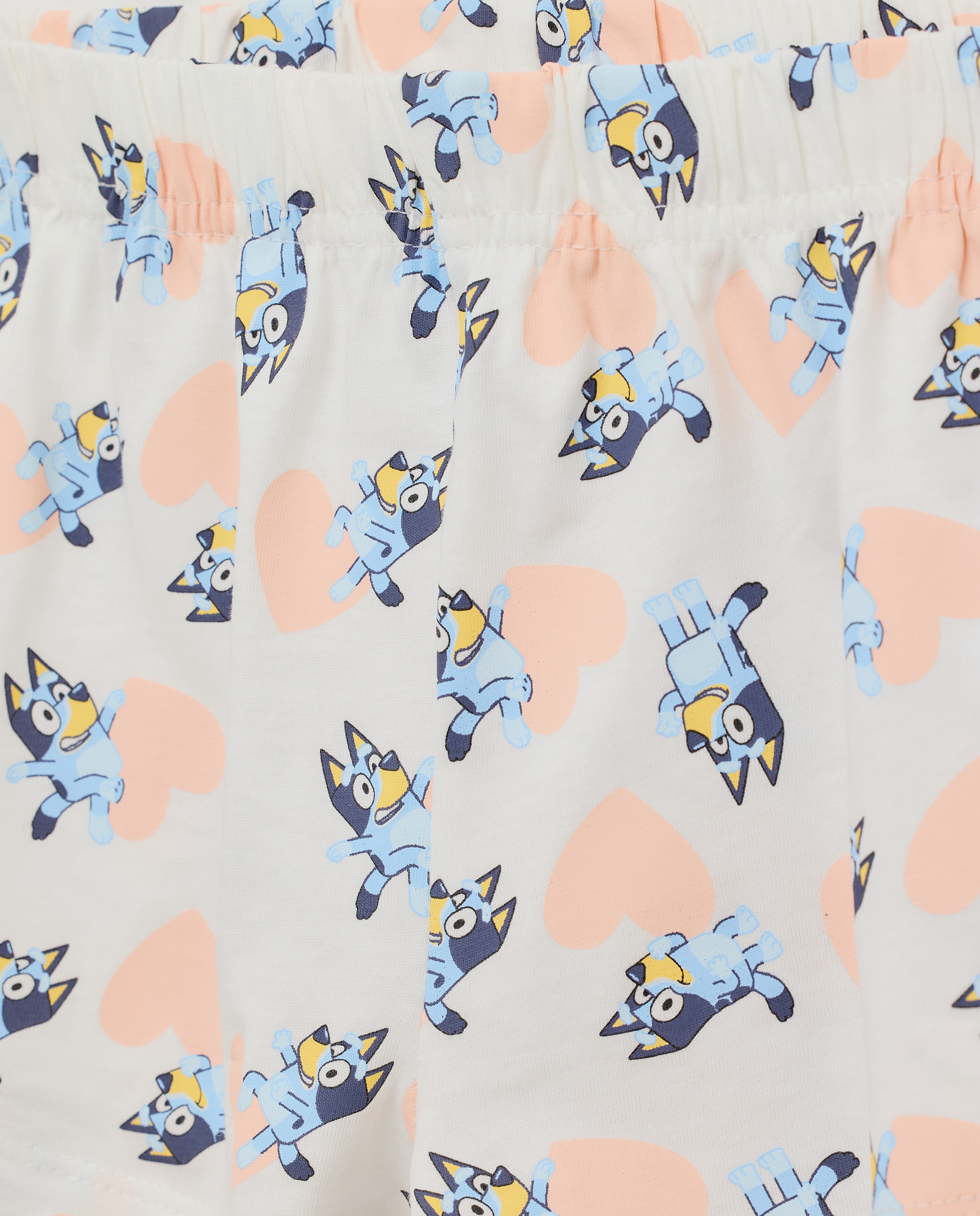 Pijama de Malha Curto Bluey Vermelho-2