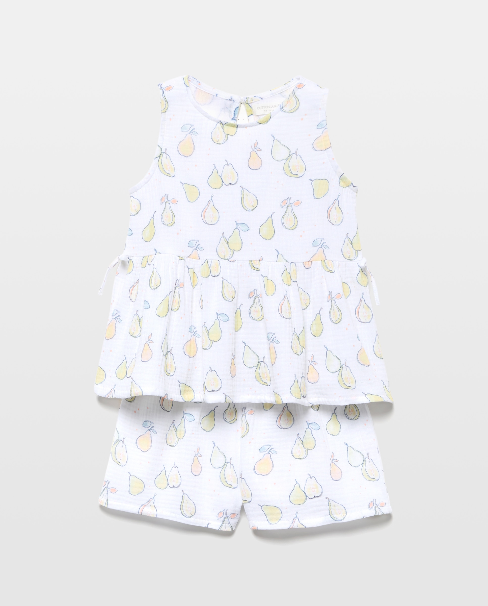 Pijama Curto com Fantasia Branco-5