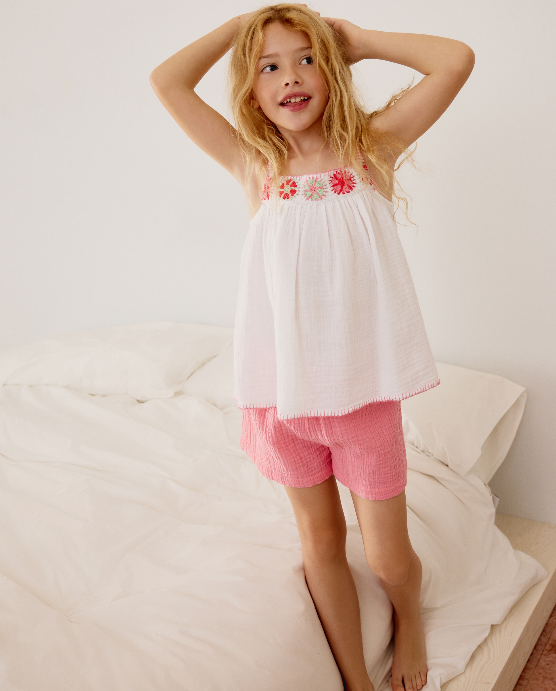 Imagem 0 de Pijama Curto Completo Plano e com Crochet