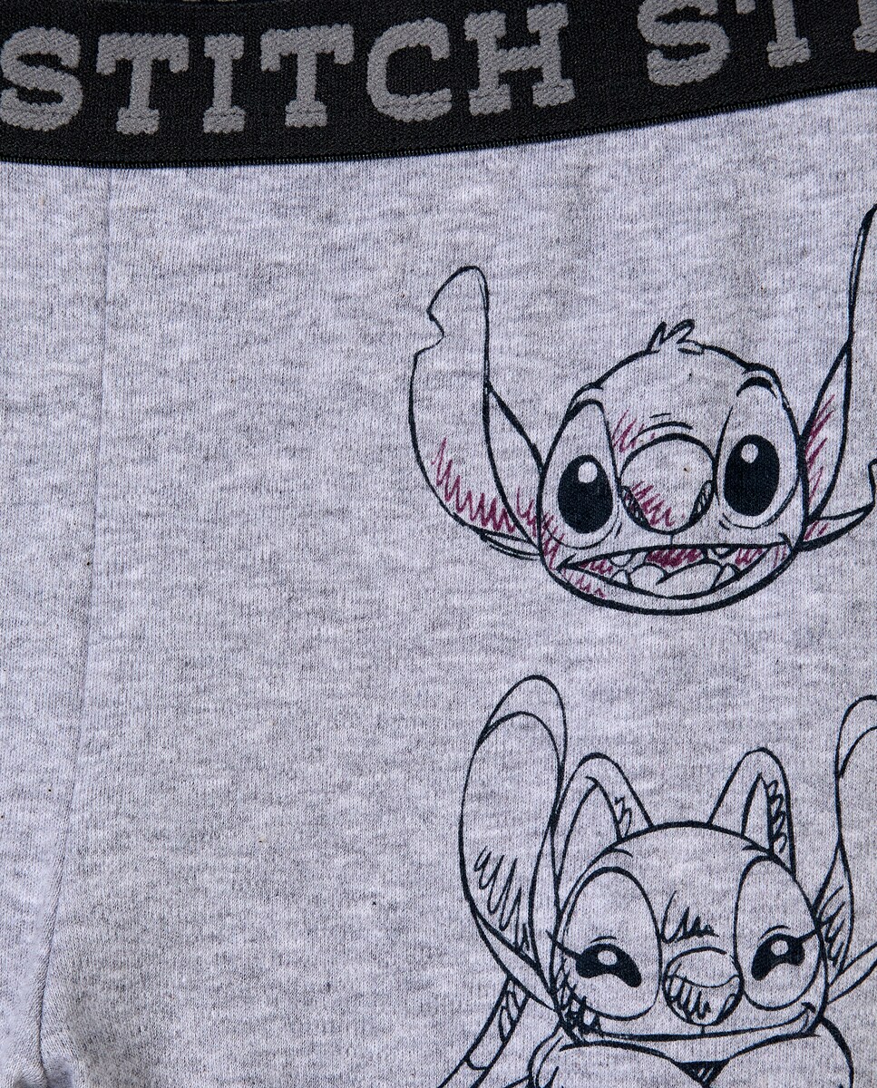 Calças com Estampado Stitch Cinzento-5