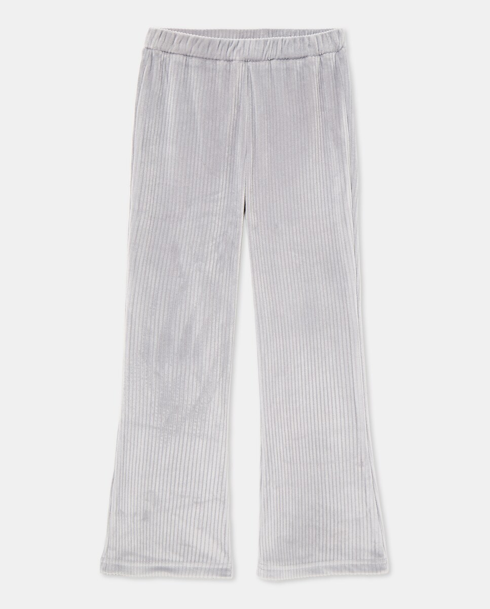 Calças de Malha com Canelado Flare 830 Antracite-4