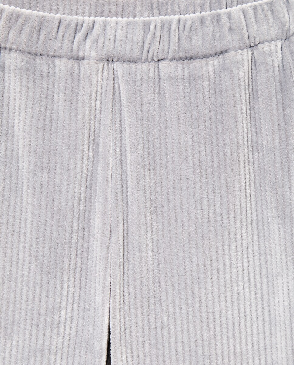 Calças de Malha com Canelado Flare 830 Antracite-5