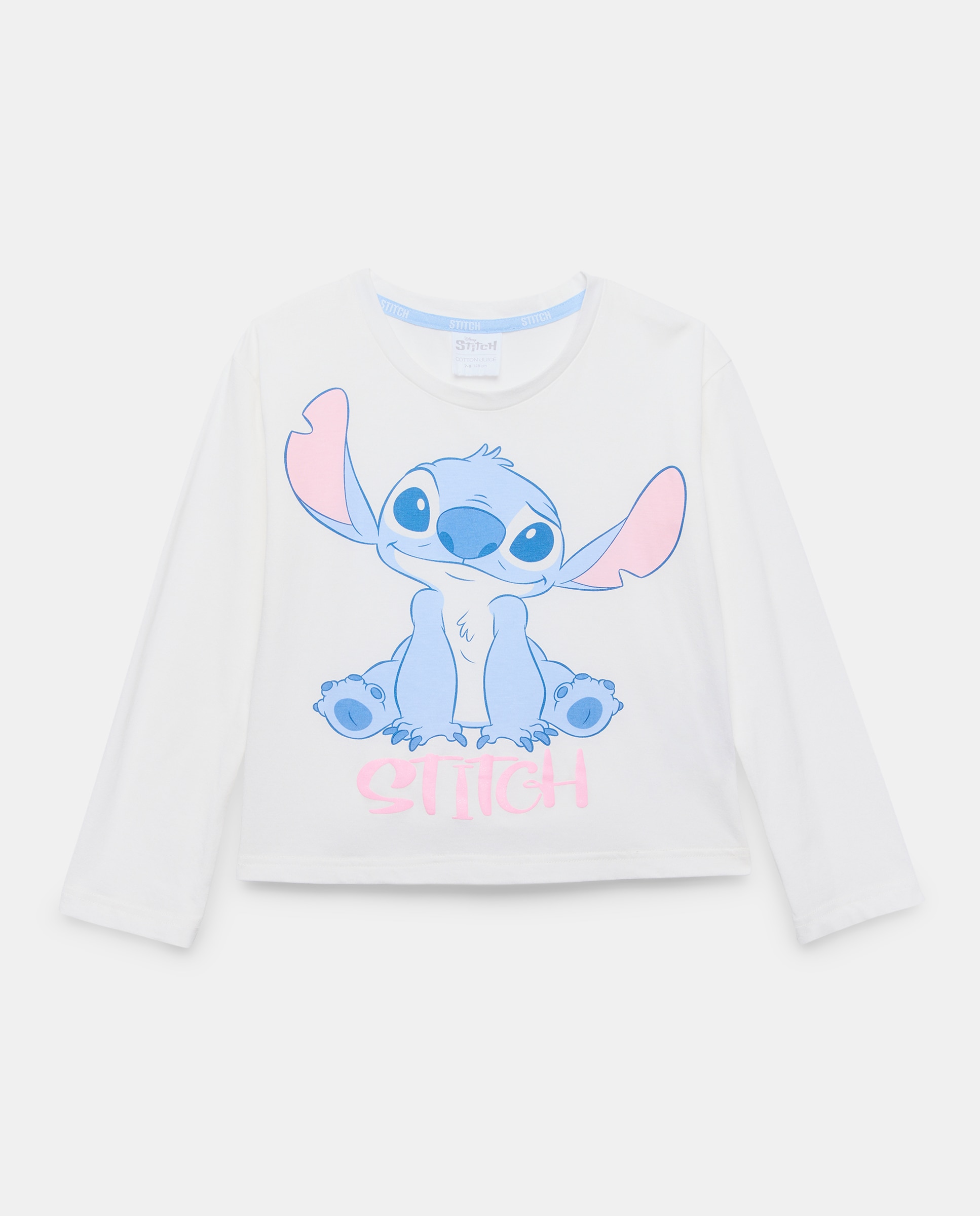 Camisola de Manga Comprida Lilo & Stitch Branco-4