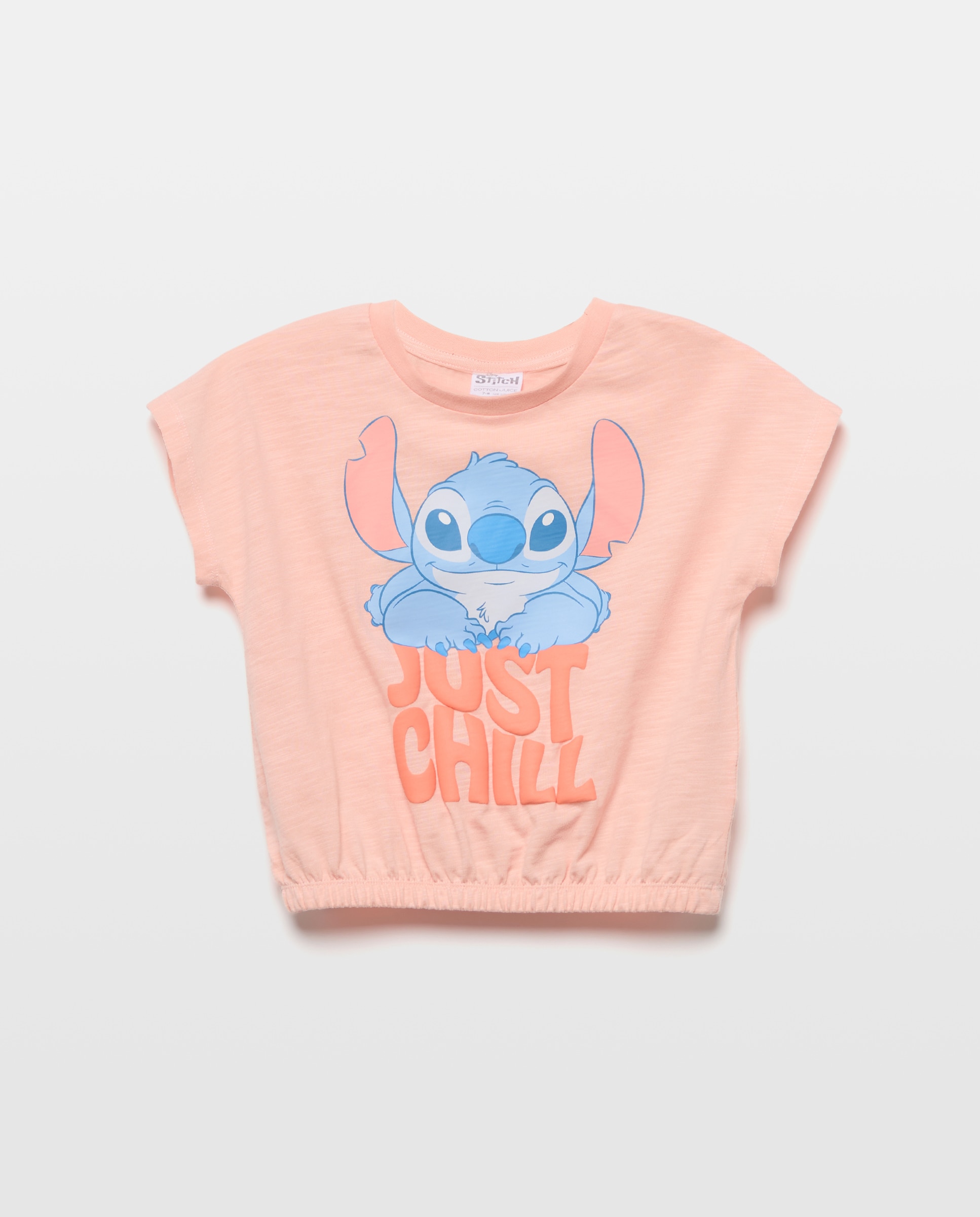 T-shirt de Manga Curta Lilo & Stitch Rosa-4