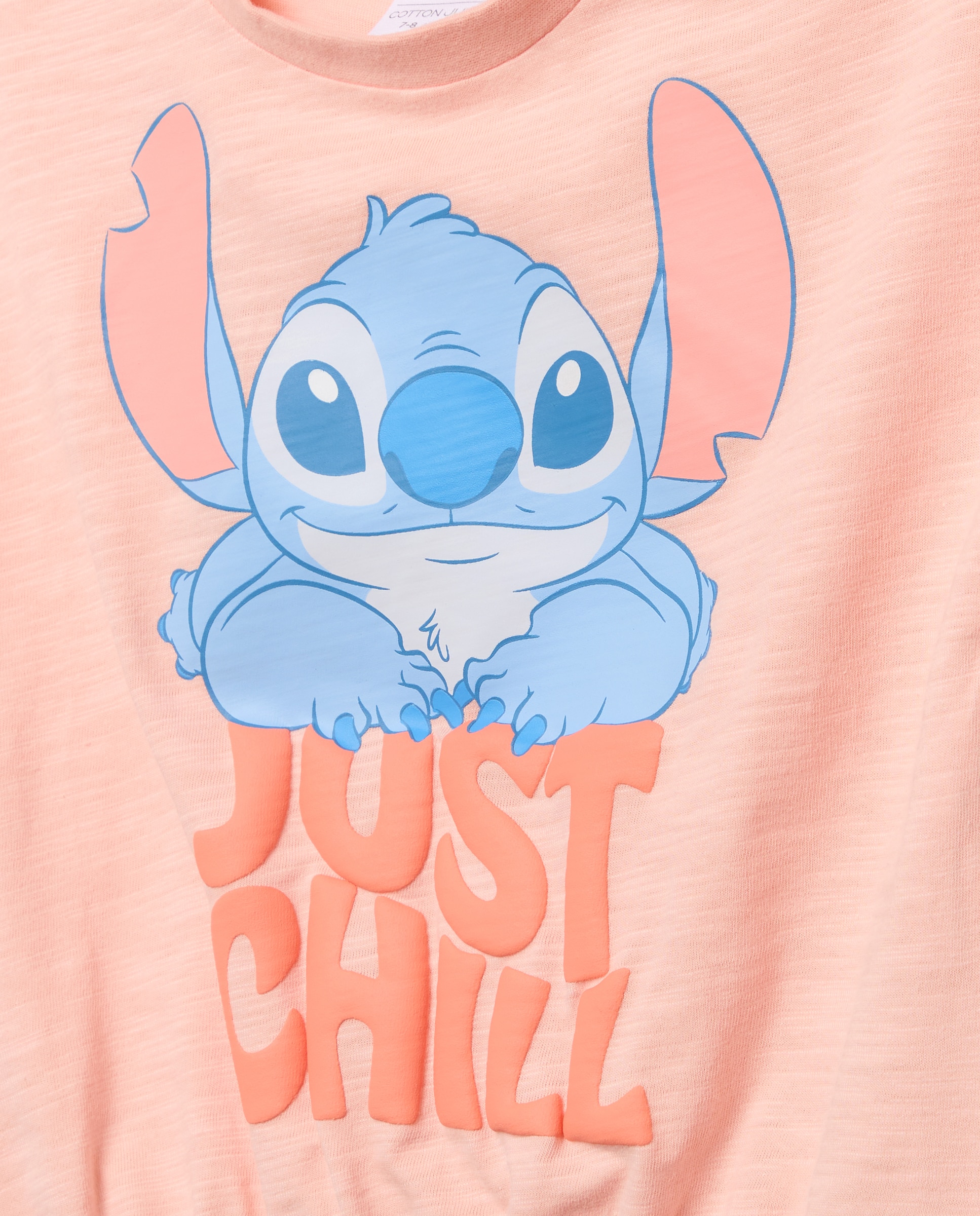 T-shirt de Manga Curta Lilo & Stitch Rosa-5