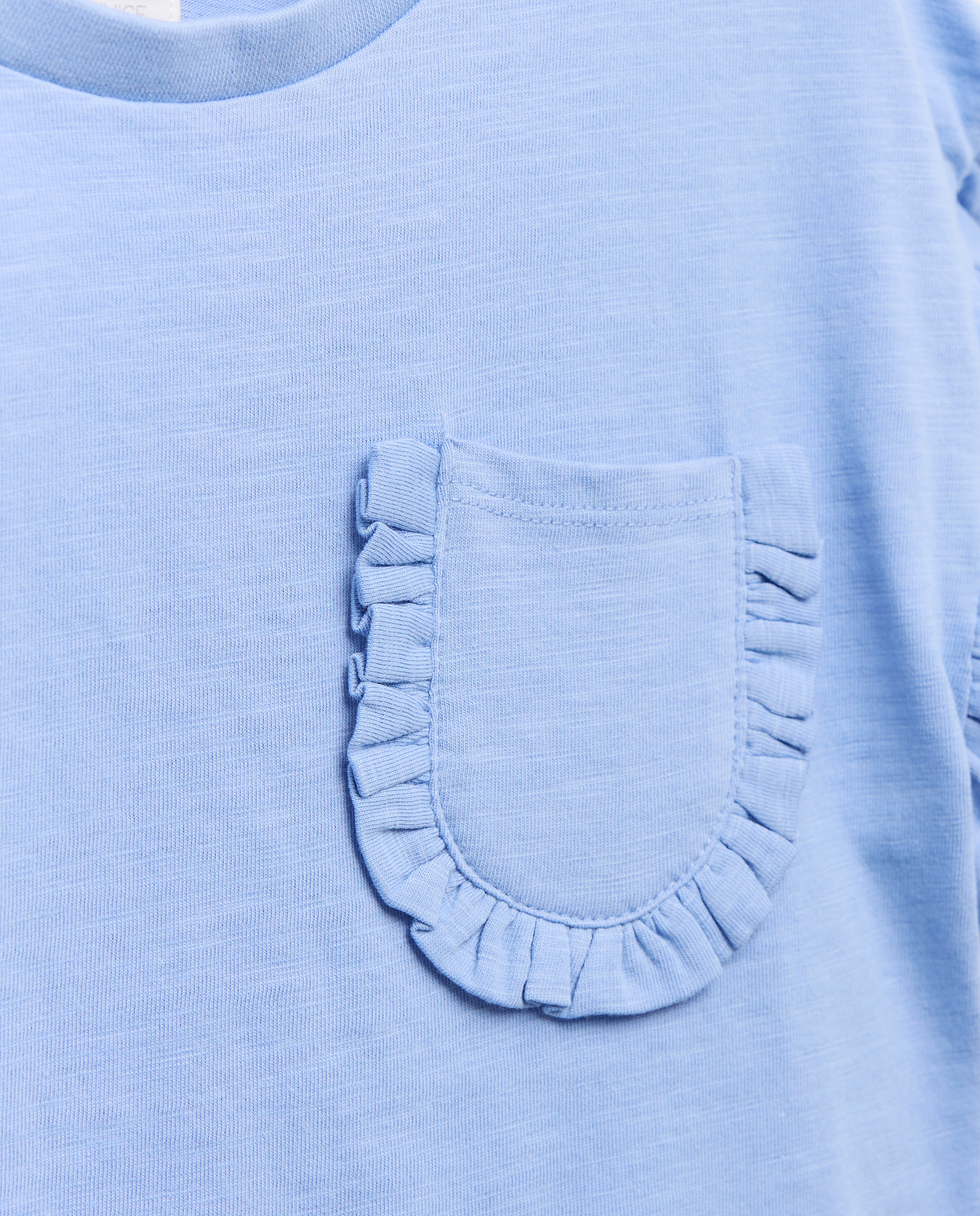 T-shirt de Manga Curta com Folho Bordado 400 Azul-5