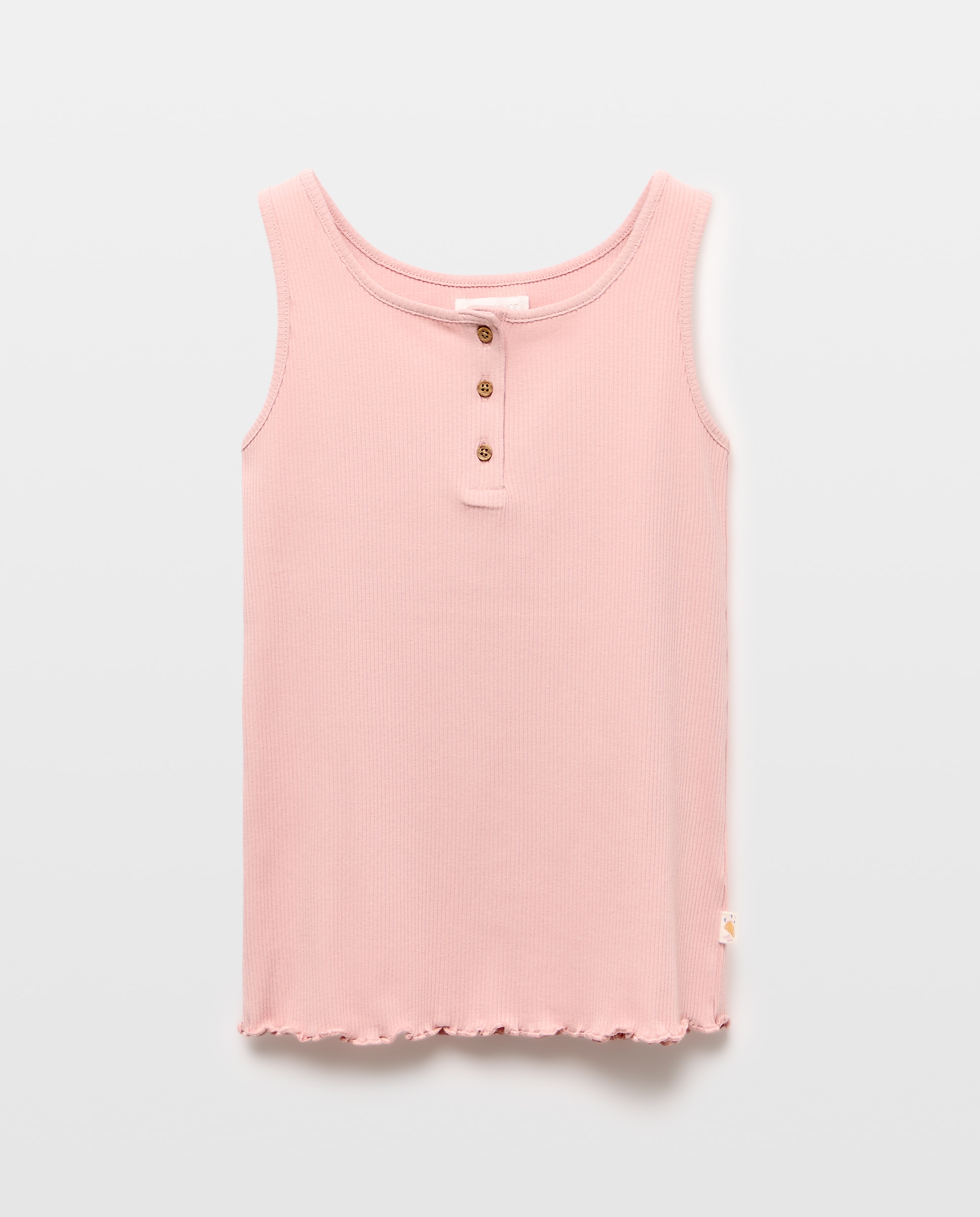 Imagen 4 de Camiseta cuello caja para niña de tirantes básica - Cotton Juice - 220 Rosa palo 220 Rosa palo