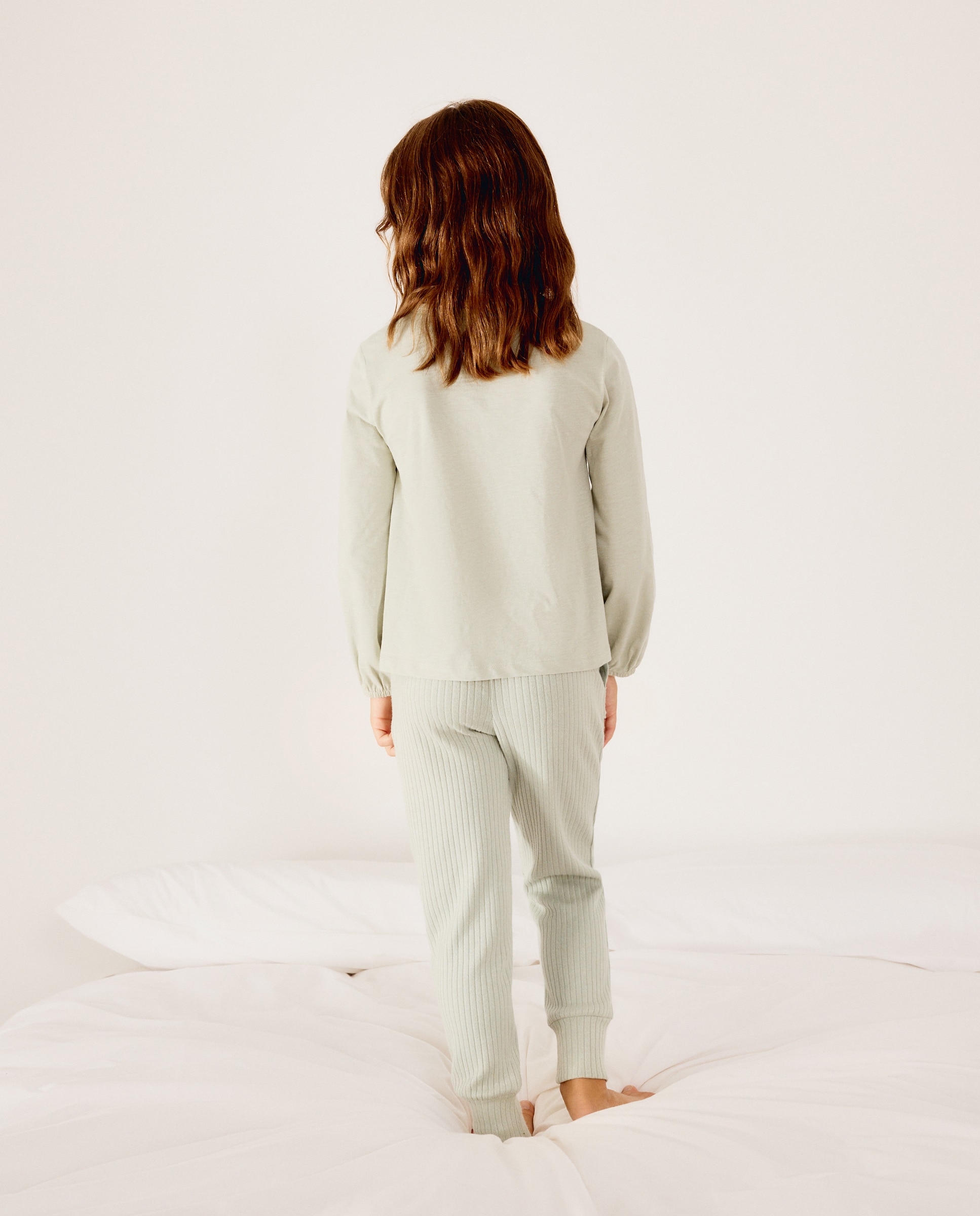 Patalón pijama largo de niño - Cotton Juice - Verde Verde-3