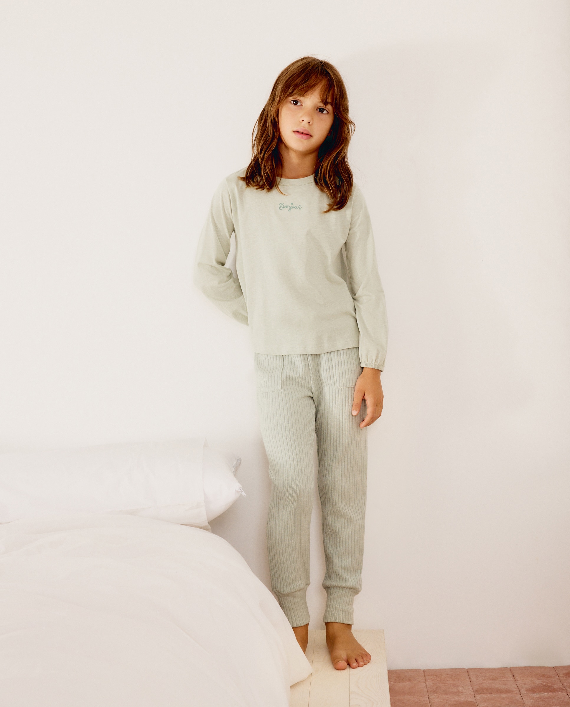 Camisón manga larga fantasía de niña - Cotton Juice - Verde Verde-2
