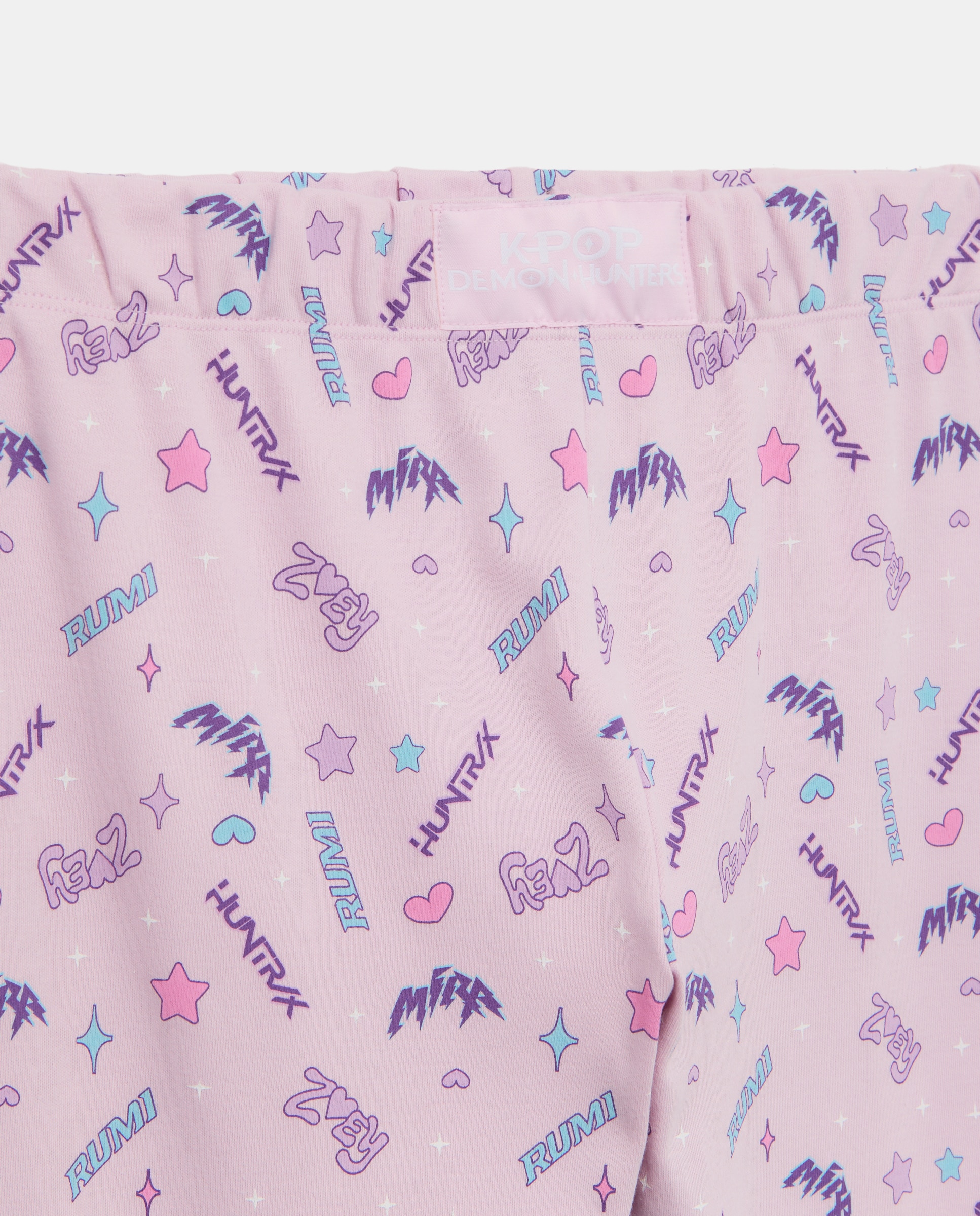 Pantalón largo de punto fantasía K-POP de niña - Cotton Juice - Rosa Rosa-5