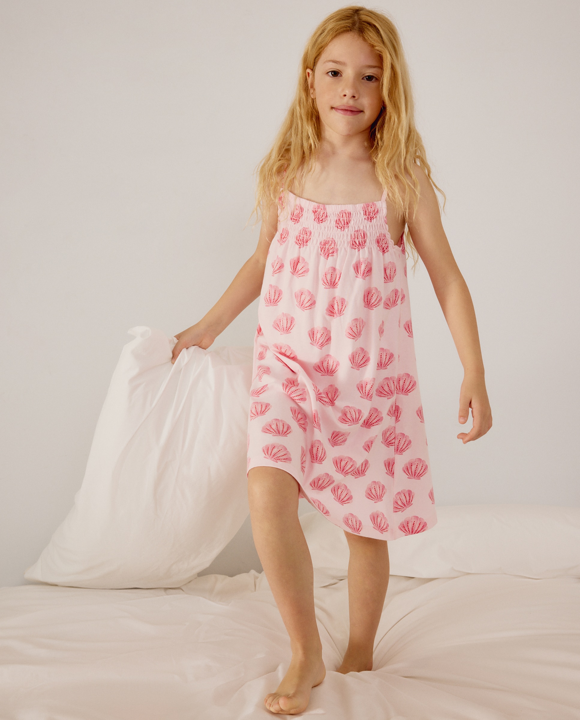 Camisa de Dormir de Malha com Cerejas Branco-2