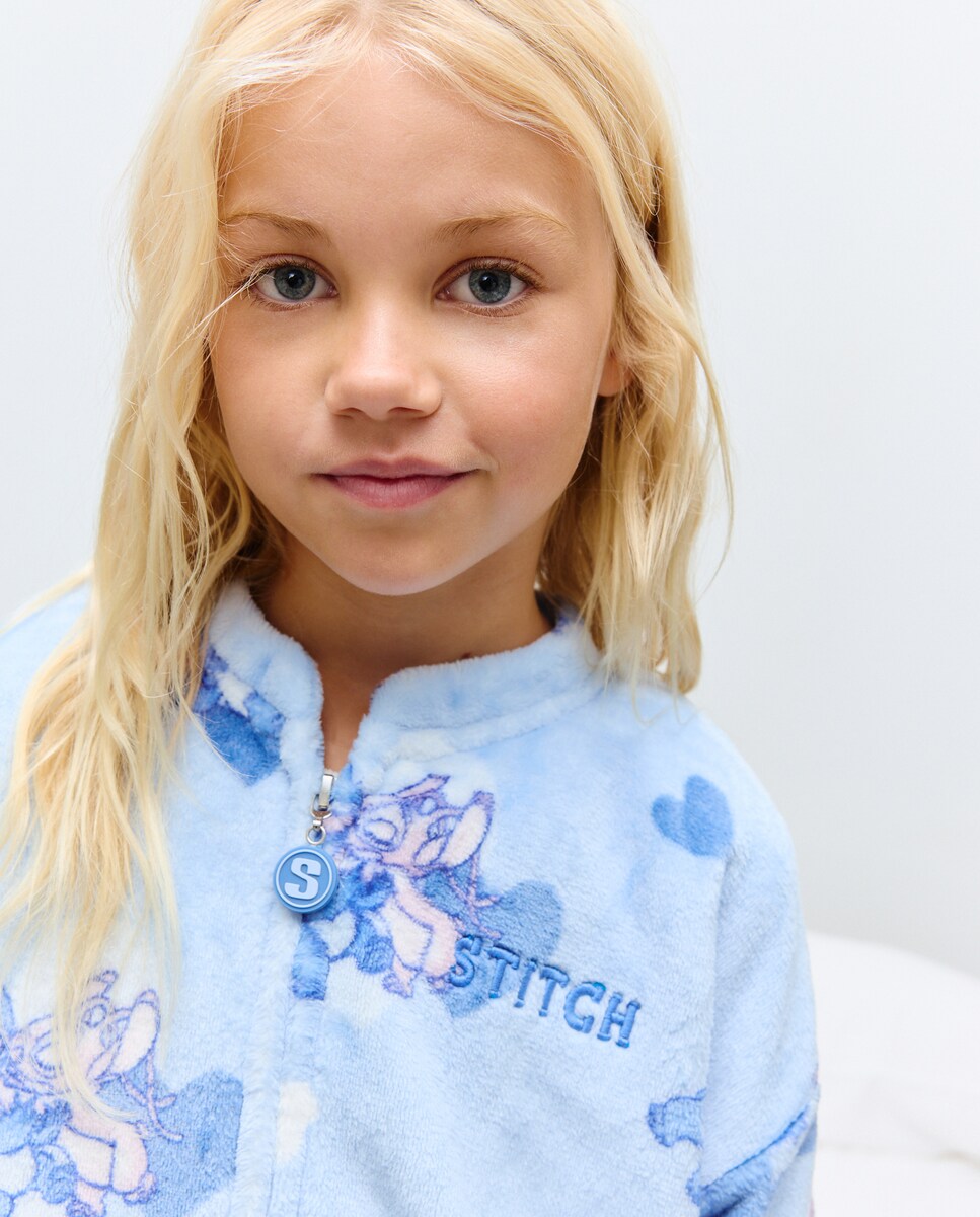 Robe com Estampado de Fantasia Stitch Azul-2