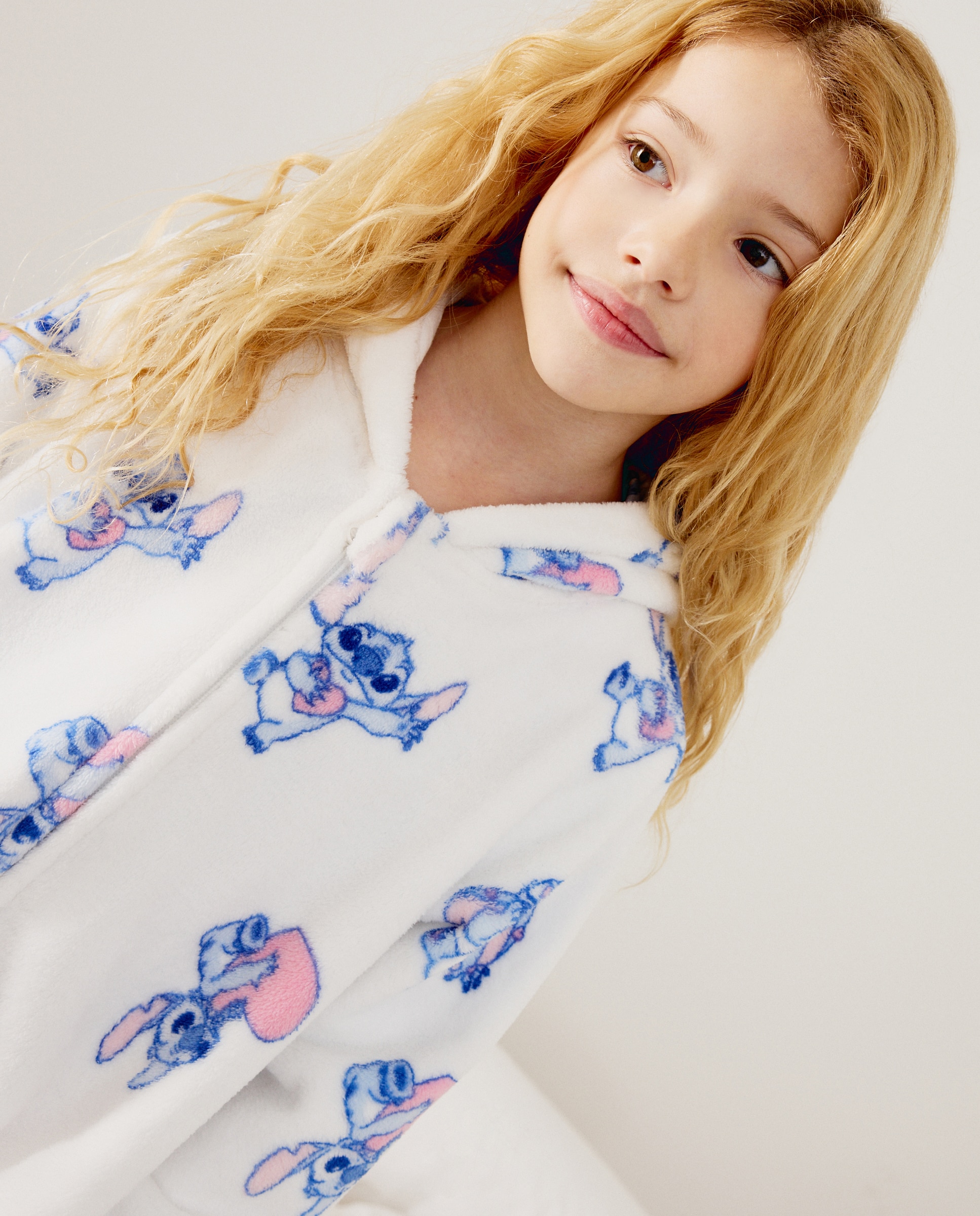 Robe Lilo & Stitch com Fecho de Correr Cotton Juice Branco-4