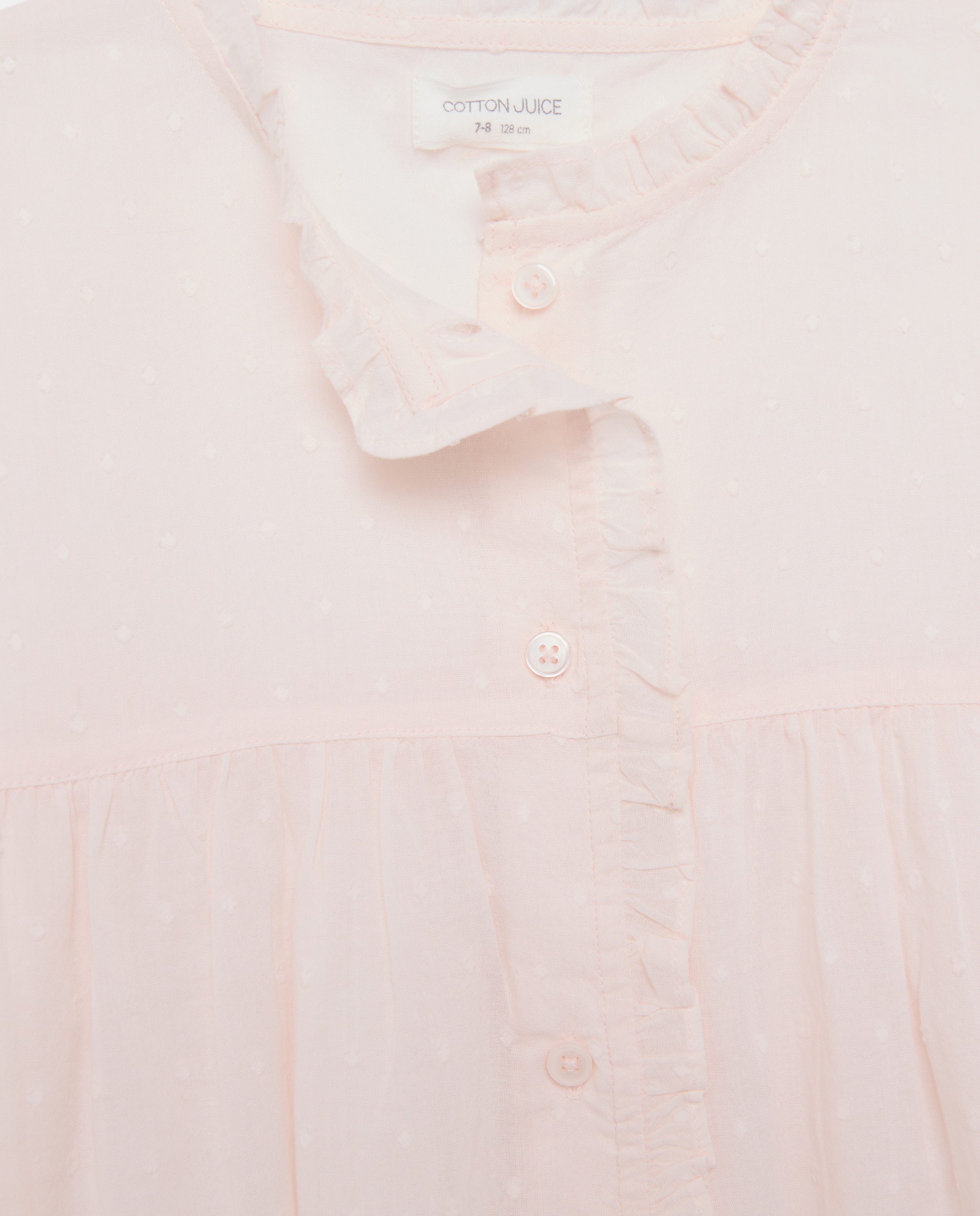 Robe de Comunhão com Plumetti Cotton Juice 220 Rosa Pálido-6
