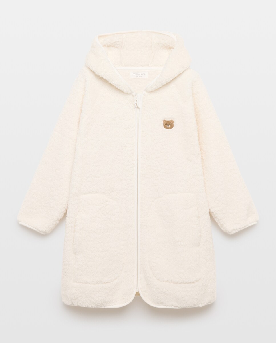Imagem 0 de Robe Sherpa com Fecho de Correr e Urso