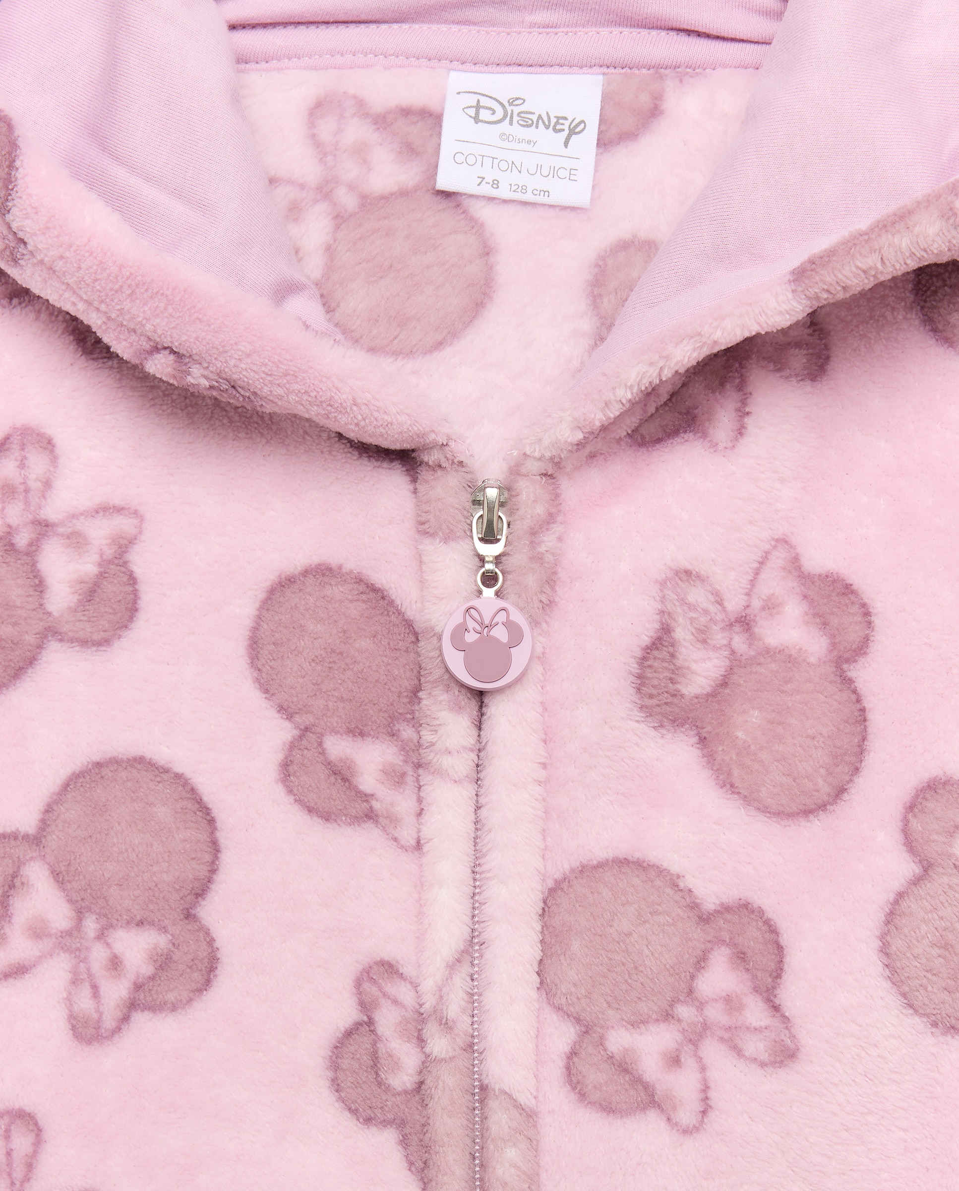 Bata fantasía siluetas caras MINNIE de niña - Cotton Juice - Rosa Rosa-5
